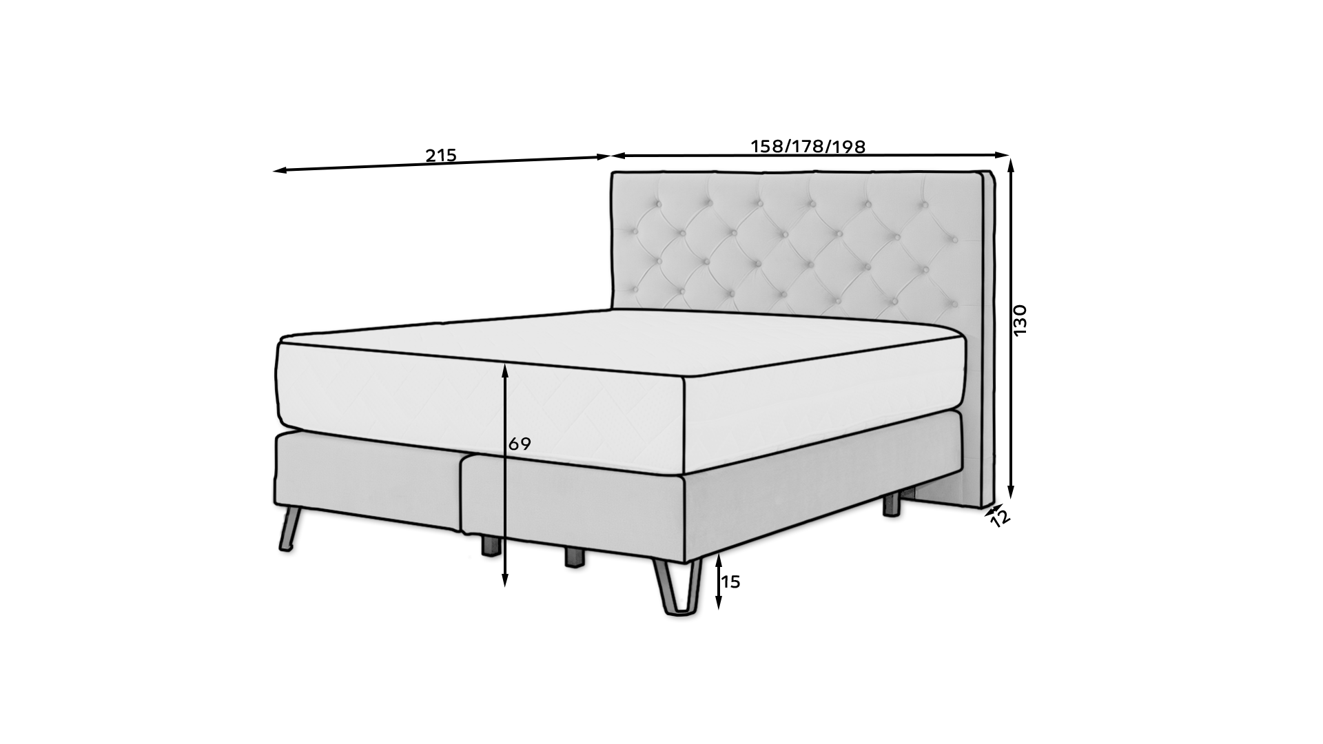 Luxuriöses Boxspringbett Cerina: Komfort, Stil und Erholsamer Schlaf