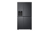 LG Side-by-Side Kühlschrank GSLV71MCTD, Matte Black, Total No Frost, Eis- & Wasserspender, ThinQ Smart