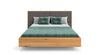 Elegantes Massivholz-Bett Valent: Schwebendes Design, Eiche, Luxus für Ihr Schlafzimmer