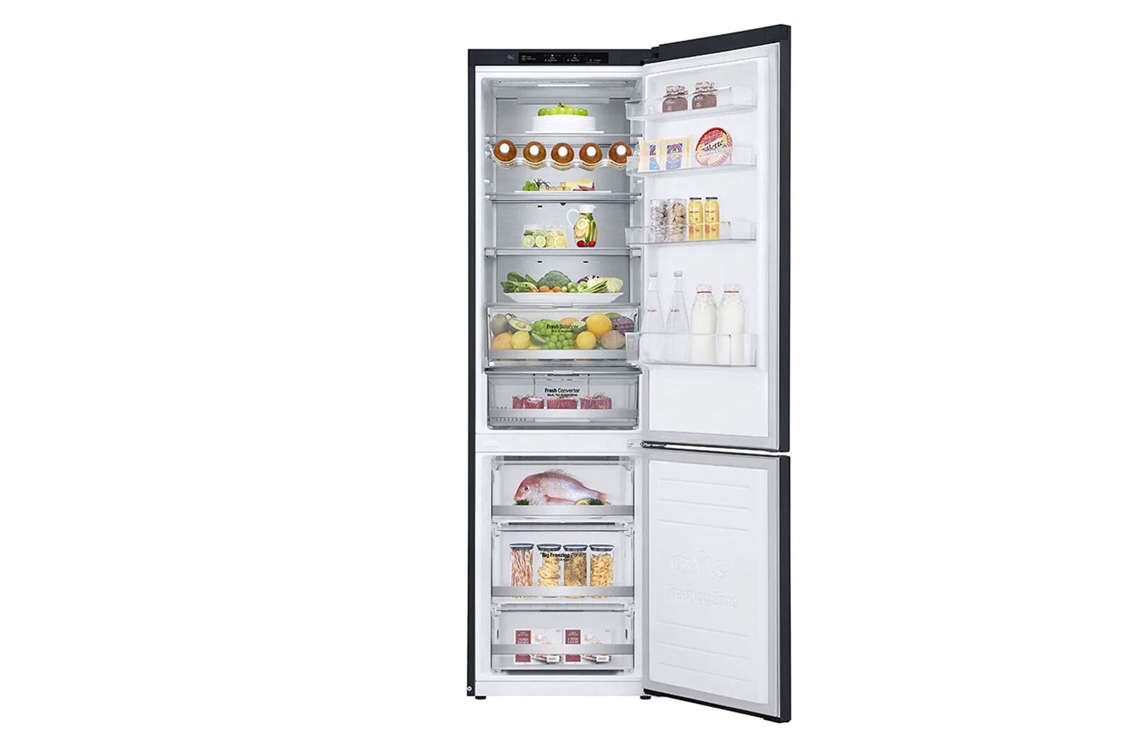 LG GBB92MCBAP Kühl-Gefrierkombination: Mattschwarz, 384L, A-Klasse, Inverter Linear Compressor