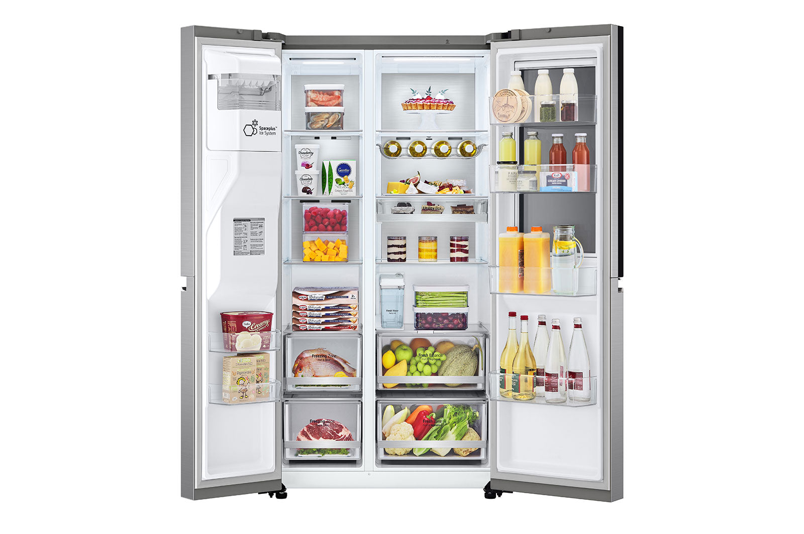 LG GSXV91PZAE Side-by-Side Kühlschrank: InstaView, Eisspender, 635L, Platinum Silber