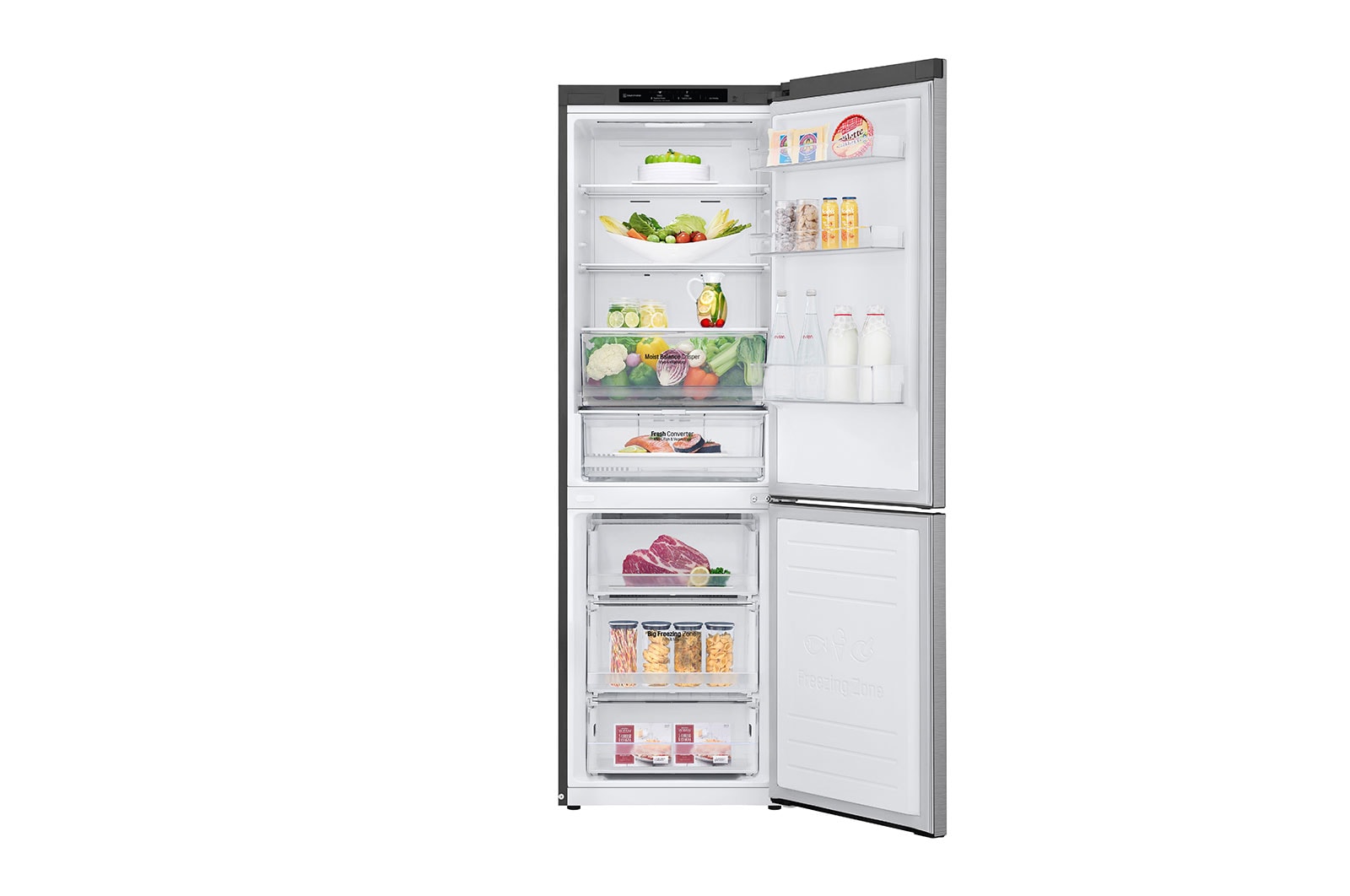 LG GBB61PZGCN1 Kühl-Gefrierkombination: Smart Inverter Compressor, C, 341L