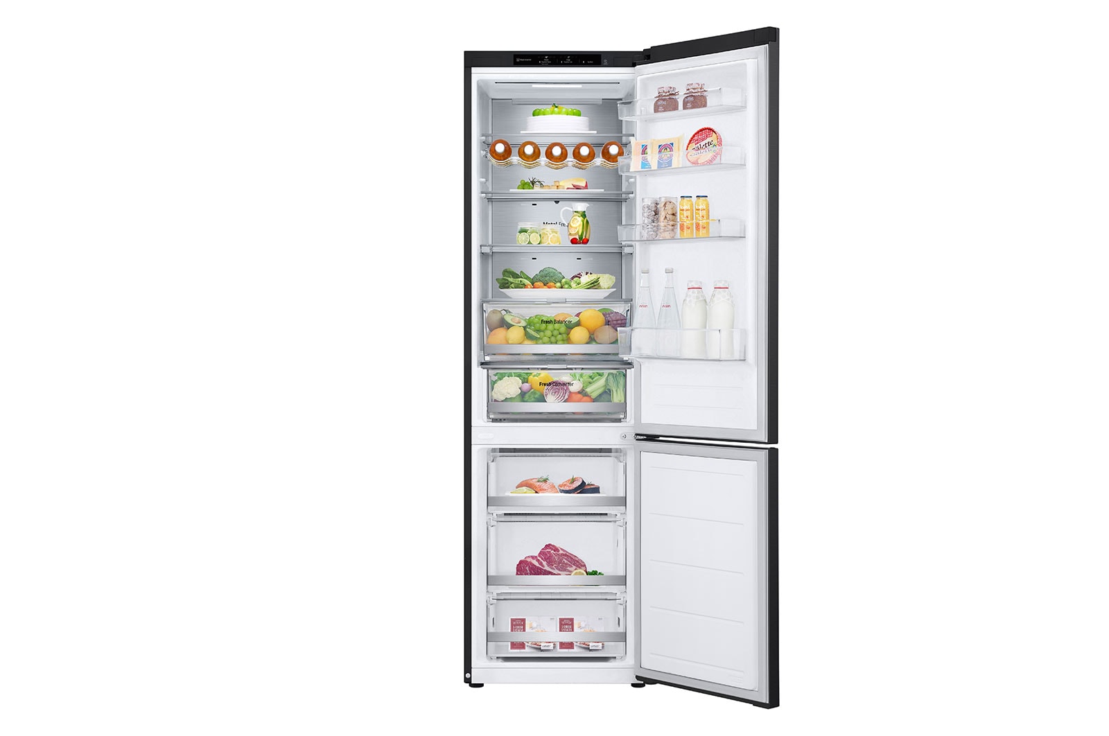LG GBV7280CEV Kühl-Gefrierkombination 387L, Smart Inverter Kompressor, Essence Black Steel