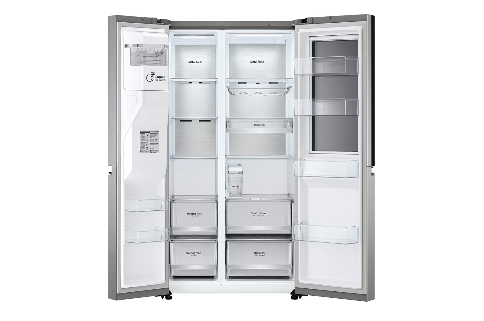 LG GSXV91PZAE Side-by-Side Kühlschrank: InstaView, Eisspender, 635L, Platinum Silber