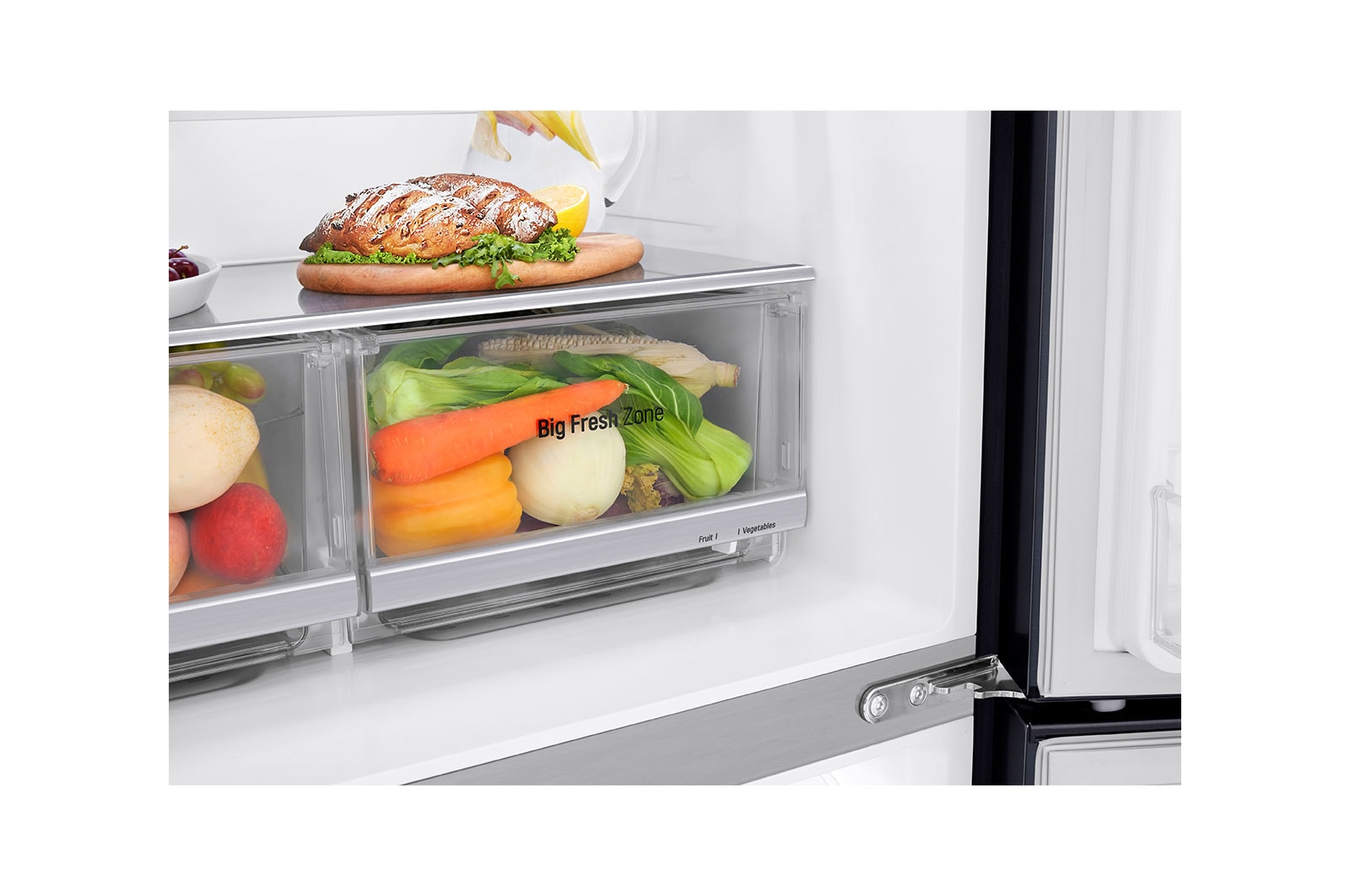LG Slim Fit Multi-Door Kühlschrank 530L, Energieeffizienz E, Matte Black Steel