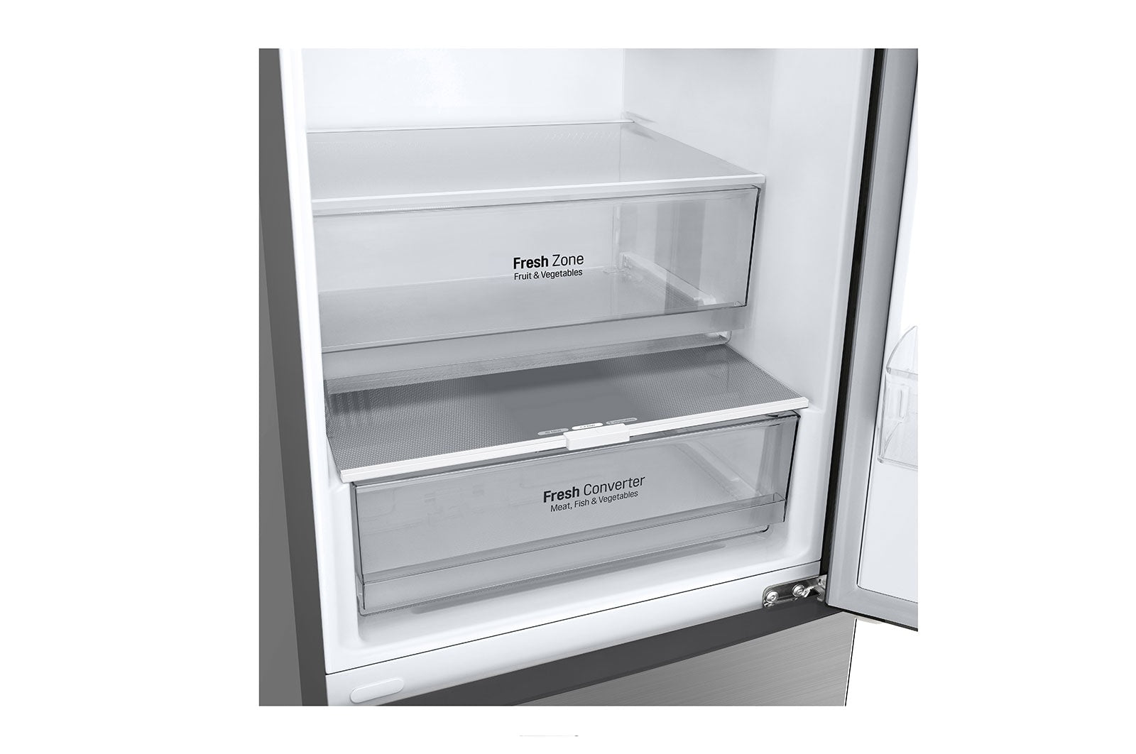 LG Edelstahl Kühl-Gefrierkombination: 384L, Smart Inverter, Total No Frost für Frische