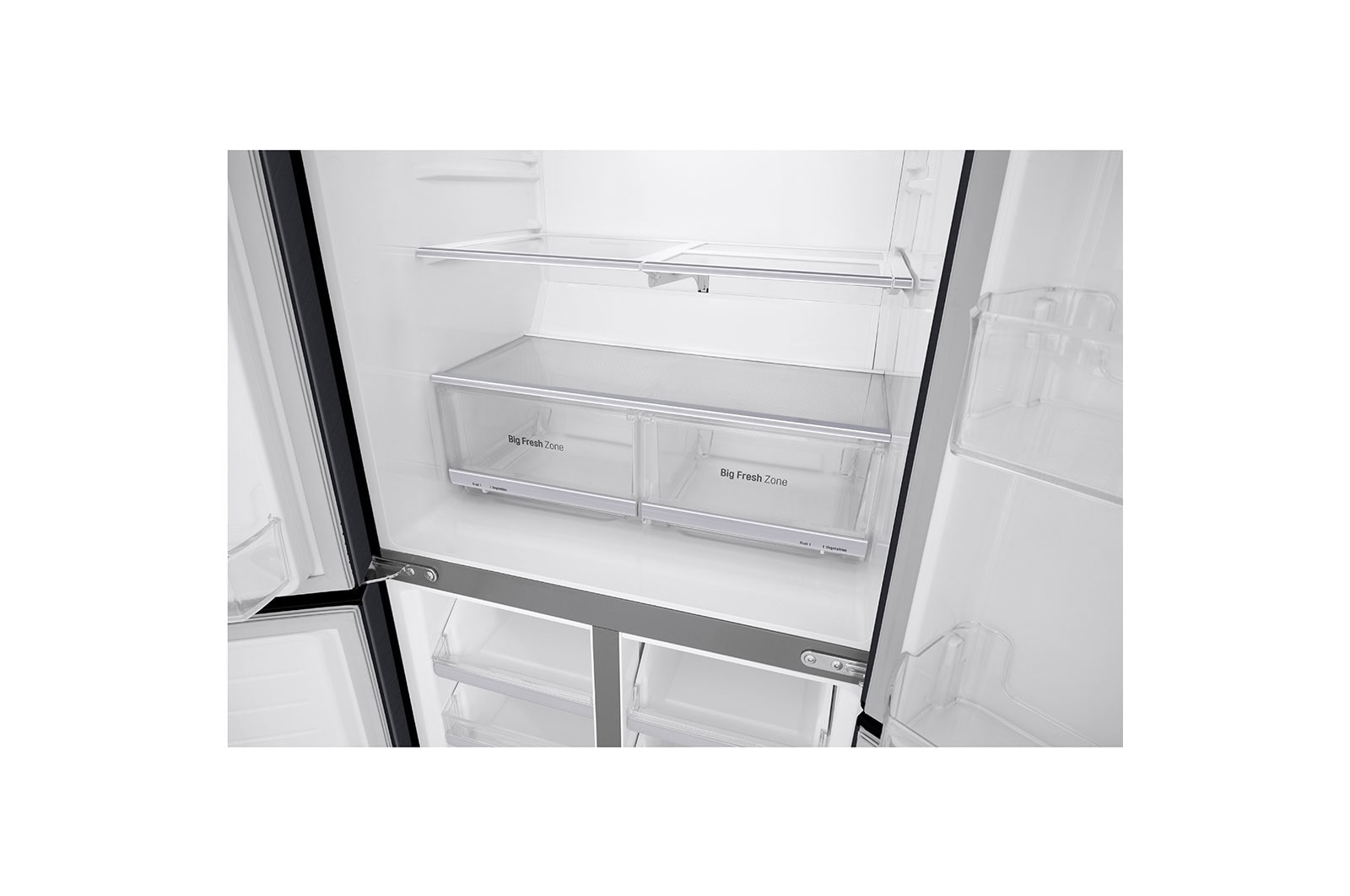 LG Slim Fit Multi-Door Kühlschrank 530L, Energieeffizienz E, Matte Black Steel