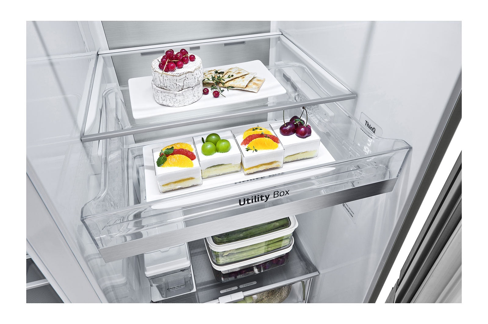 LG GSXV91PZAE Side-by-Side Kühlschrank: InstaView, Eisspender, 635L, Platinum Silber
