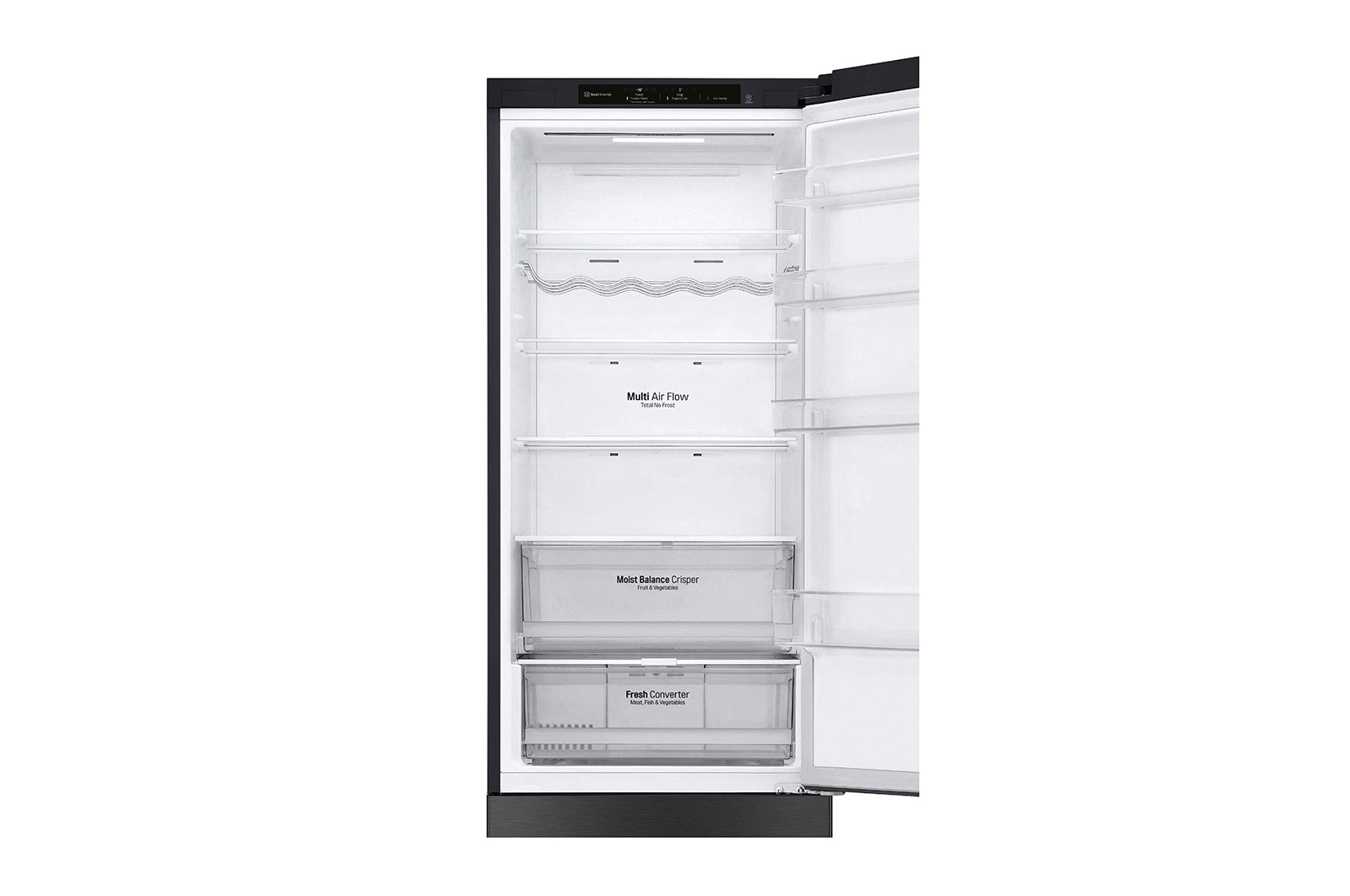 LG Kühl-Gefrierkombination 384L Smart Inverter Kompressor Matte Black EEK C