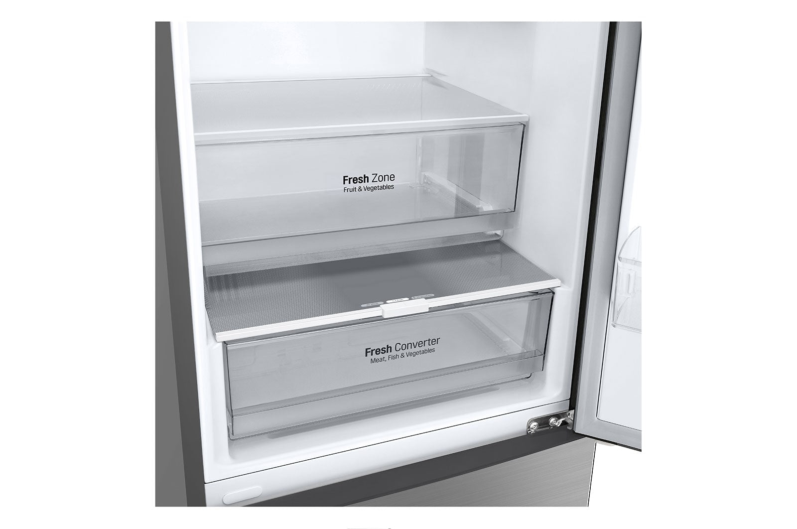 LG Kühl-Gefrierkombination 384L, Inverter Linear Kompressor, A-Klasse, Platinum Silber