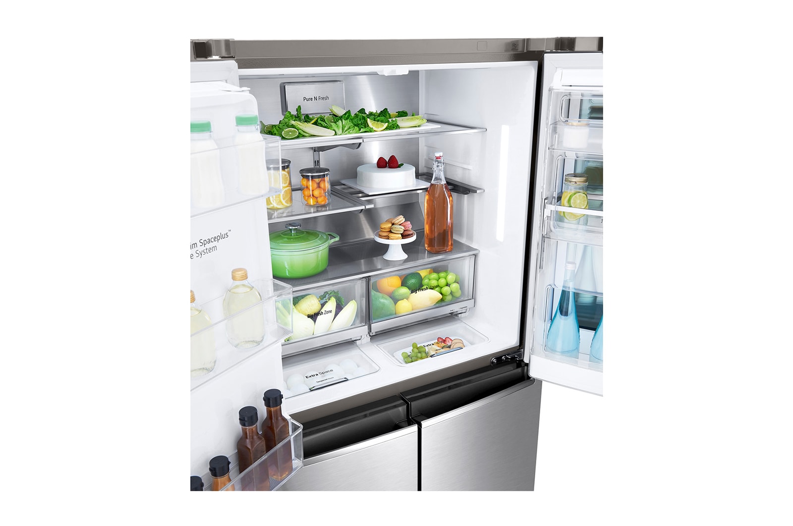 LG InstaView Side-by-Side Kühlschrank: 638L Multi-Door mit Eis- & Wasserspender