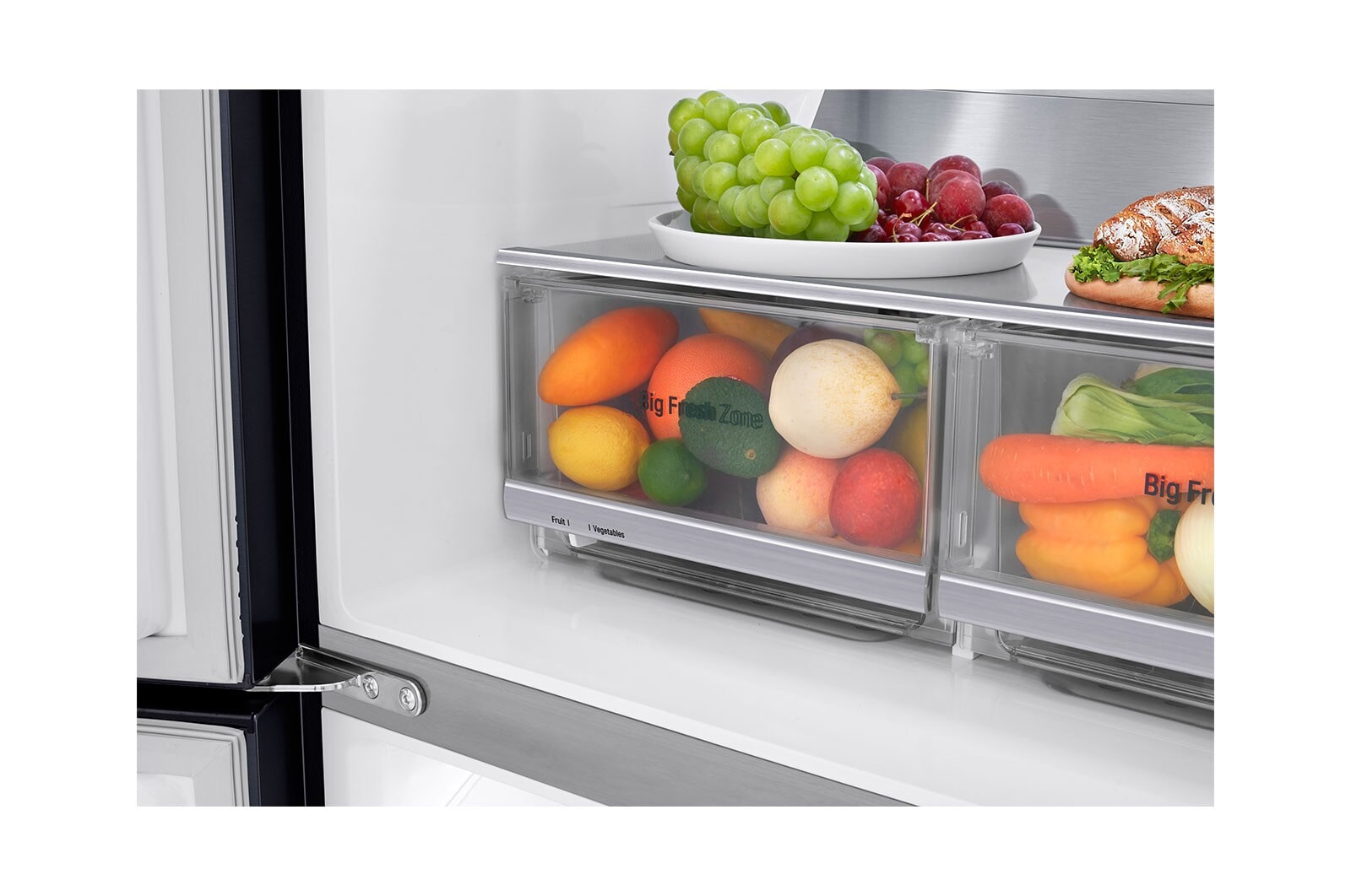 LG InstaView Slim Multi-Door Kühlschrank 530L LINEAR Cooling® Mattes Schwarz