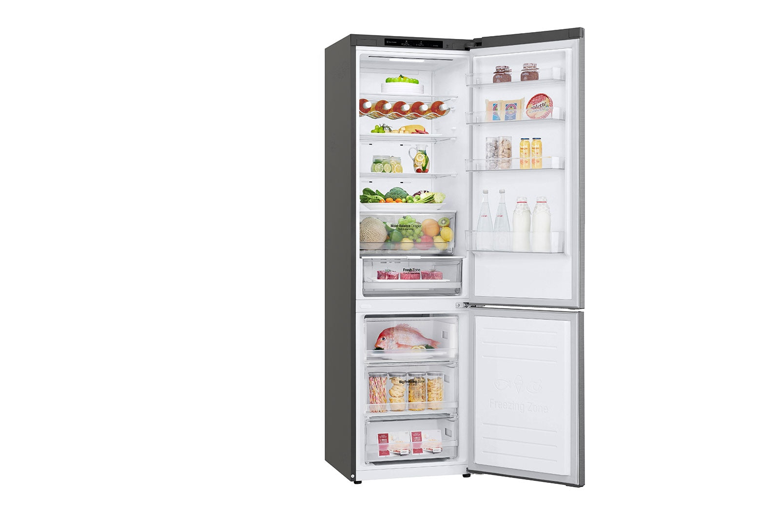 LG GBB62PZGGN Kühl-Gefrierkombination: 384L, Smart Inverter, LinearCooling, DoorCooling+