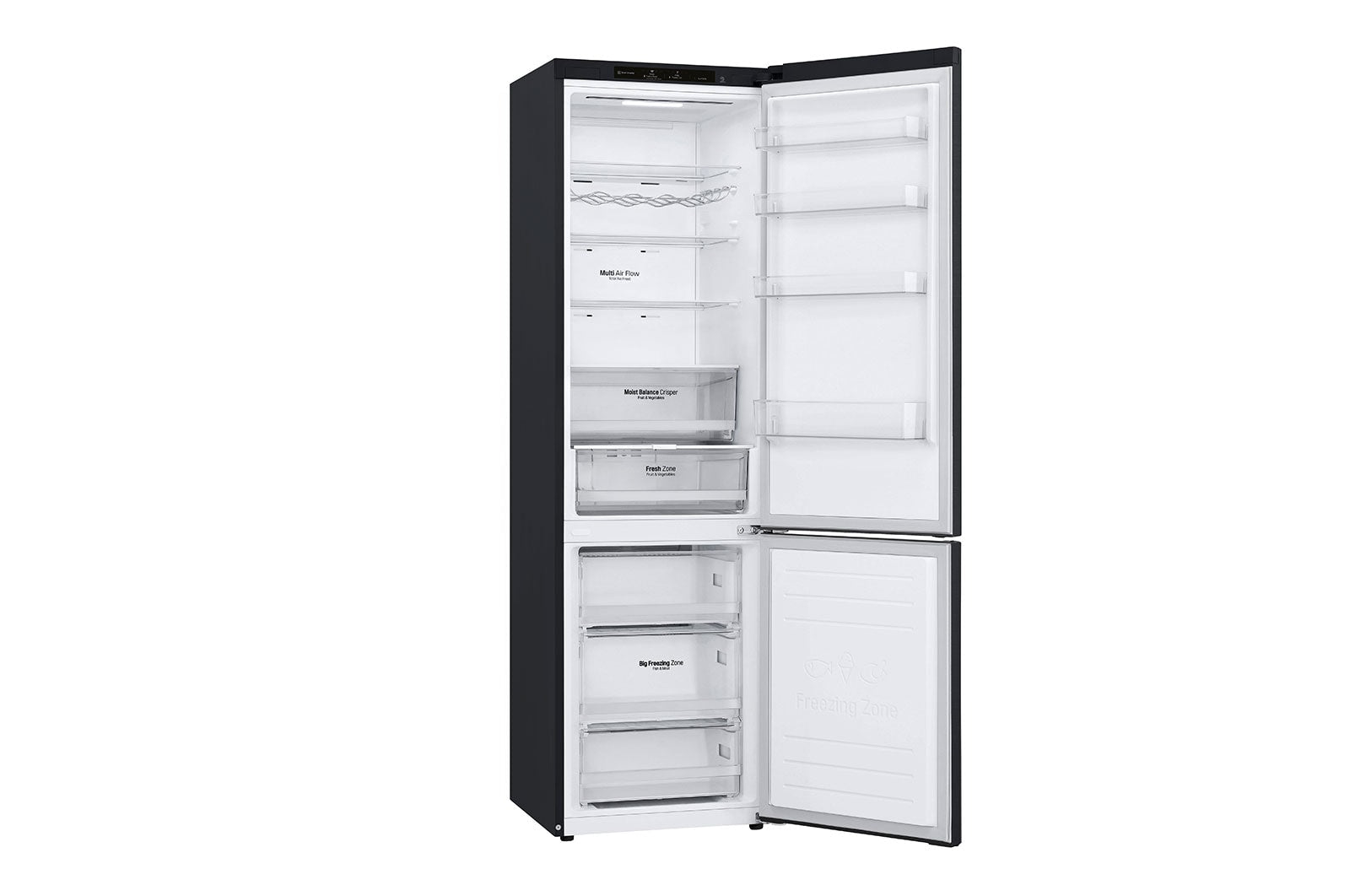 LG GBB62MCGGN Kühl-Gefrierkombination 384L, Mattschwarz, Smart Inverter Kompressor