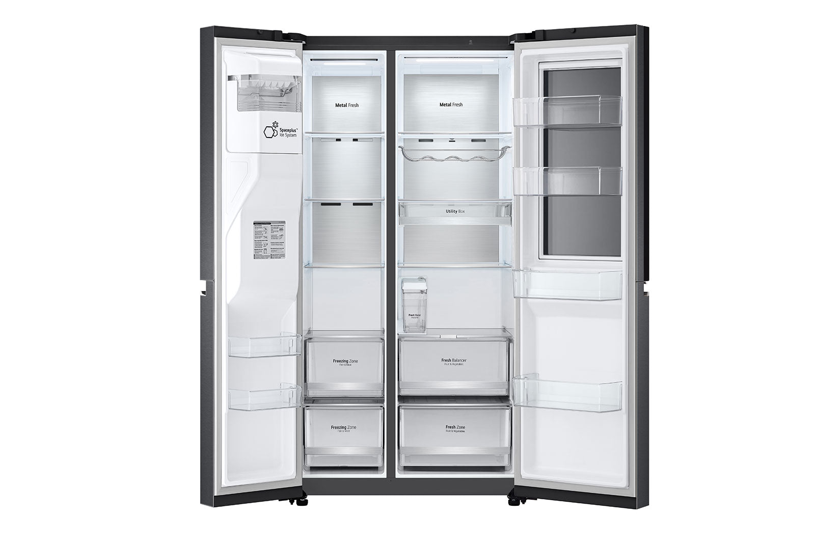 LG InstaView Side-by-Side Kühlschrank: Smart, Effizient mit Eis- & Wasserspender