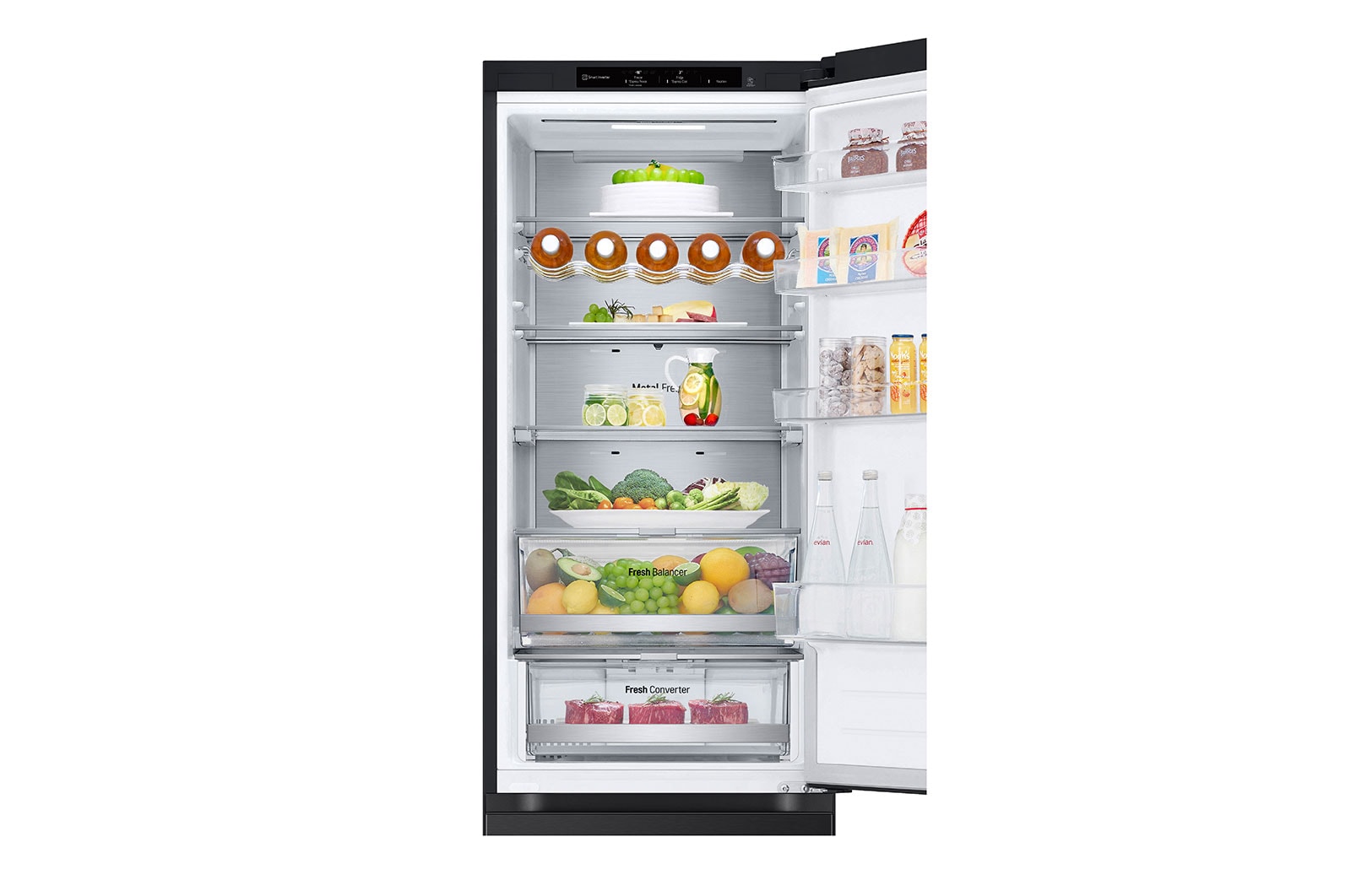 LG GBV7280CEV Kühl-Gefrierkombination 387L, Smart Inverter Kompressor, Essence Black Steel