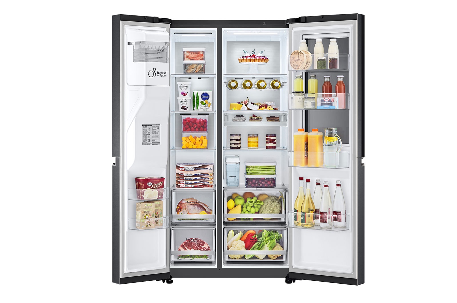 LG InstaView Side-by-Side Kühlschrank: Smart, Effizient mit Eis- & Wasserspender