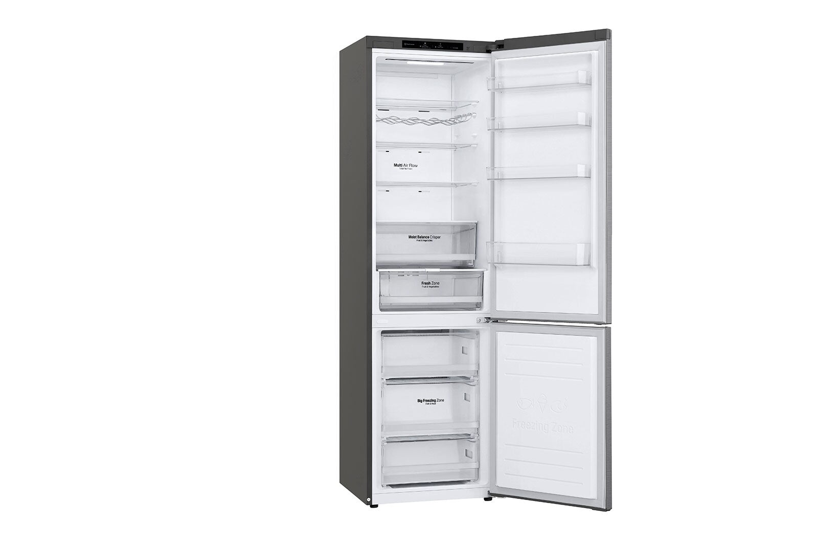 LG GBB62PZGGN Kühl-Gefrierkombination: 384L, Smart Inverter, LinearCooling, DoorCooling+