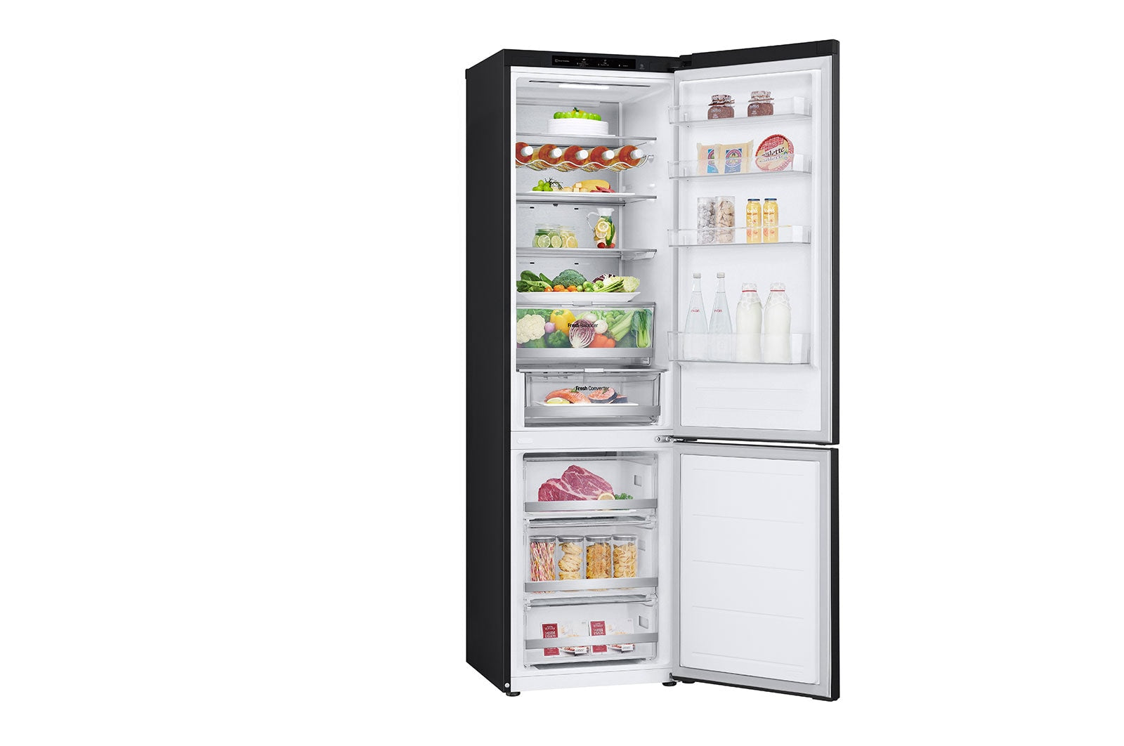 LG GBV7280CEV Kühl-Gefrierkombination 387L, Smart Inverter Kompressor, Essence Black Steel