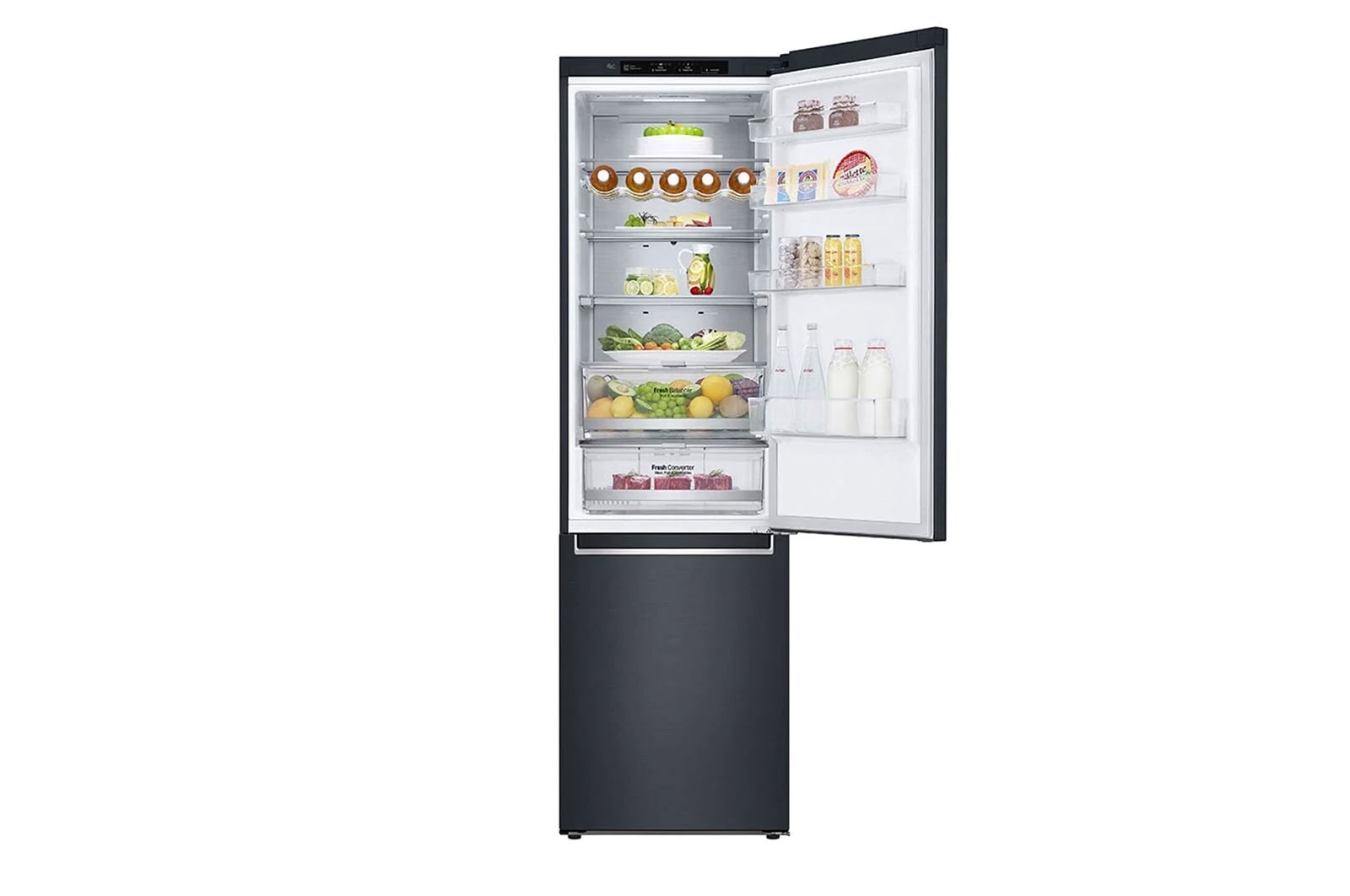 LG GBB92MCBAP Kühl-Gefrierkombination: Mattschwarz, 384L, A-Klasse, Inverter Linear Compressor