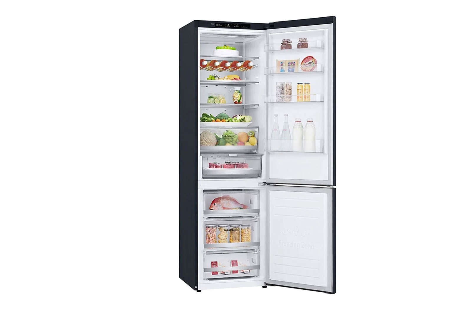 LG GBB92MCBAP Kühl-Gefrierkombination: Mattschwarz, 384L, A-Klasse, Inverter Linear Compressor