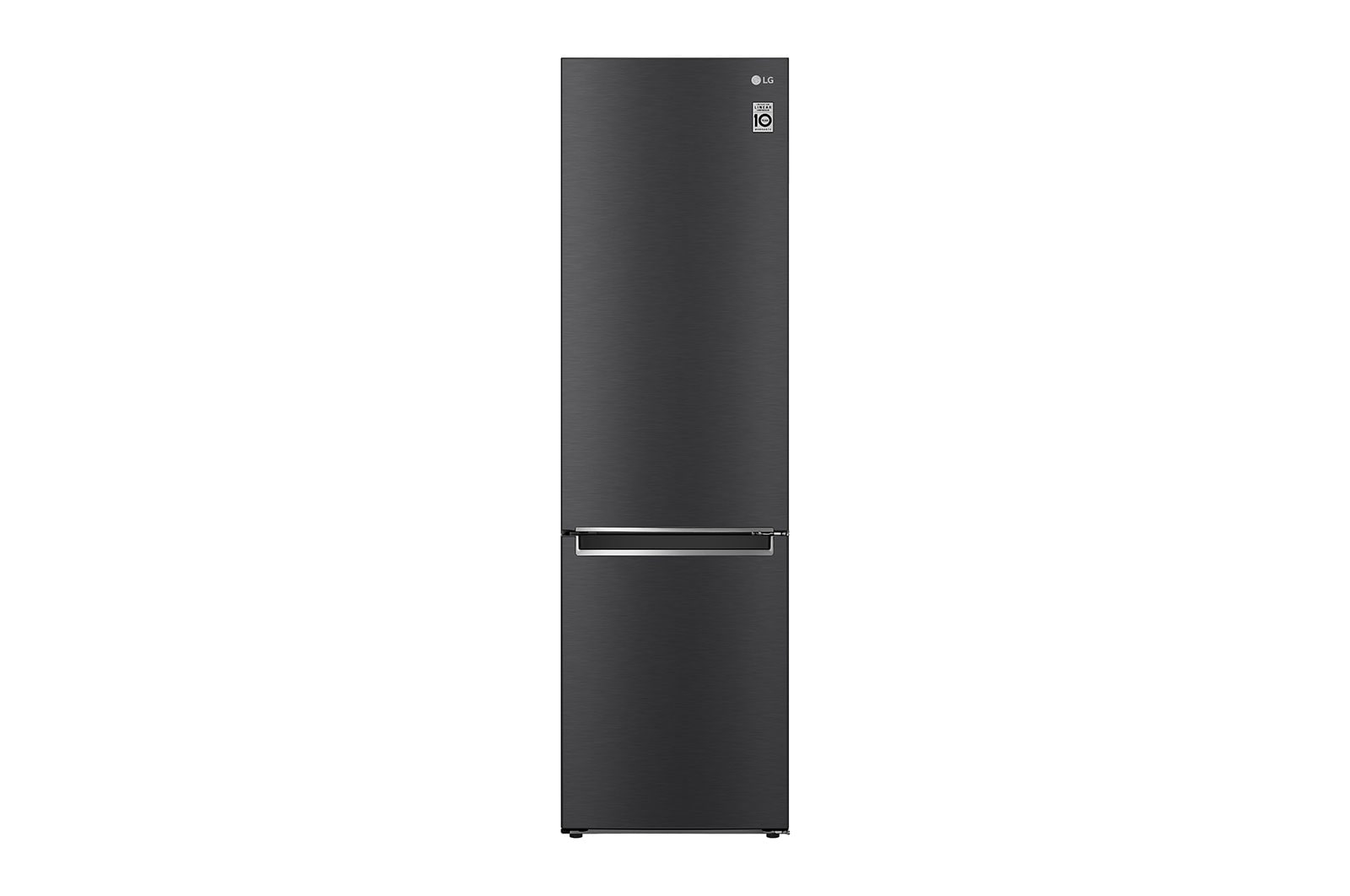 LG Kühl-Gefrierkombination Matt Schwarz: 384L, 203cm hoch, Inverter Linear Kompressor