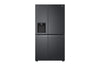 LG Side-by-Side Kühlschrank GSLV71MCTD, Matte Black, Total No Frost, Eis- & Wasserspender, ThinQ Smart