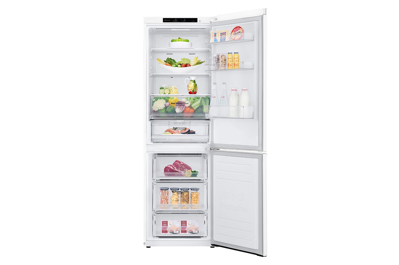 LG GBB61SWGCN1 Kühl-Gefrierkombination: Smart Inverter, NatureFRESH, Super White