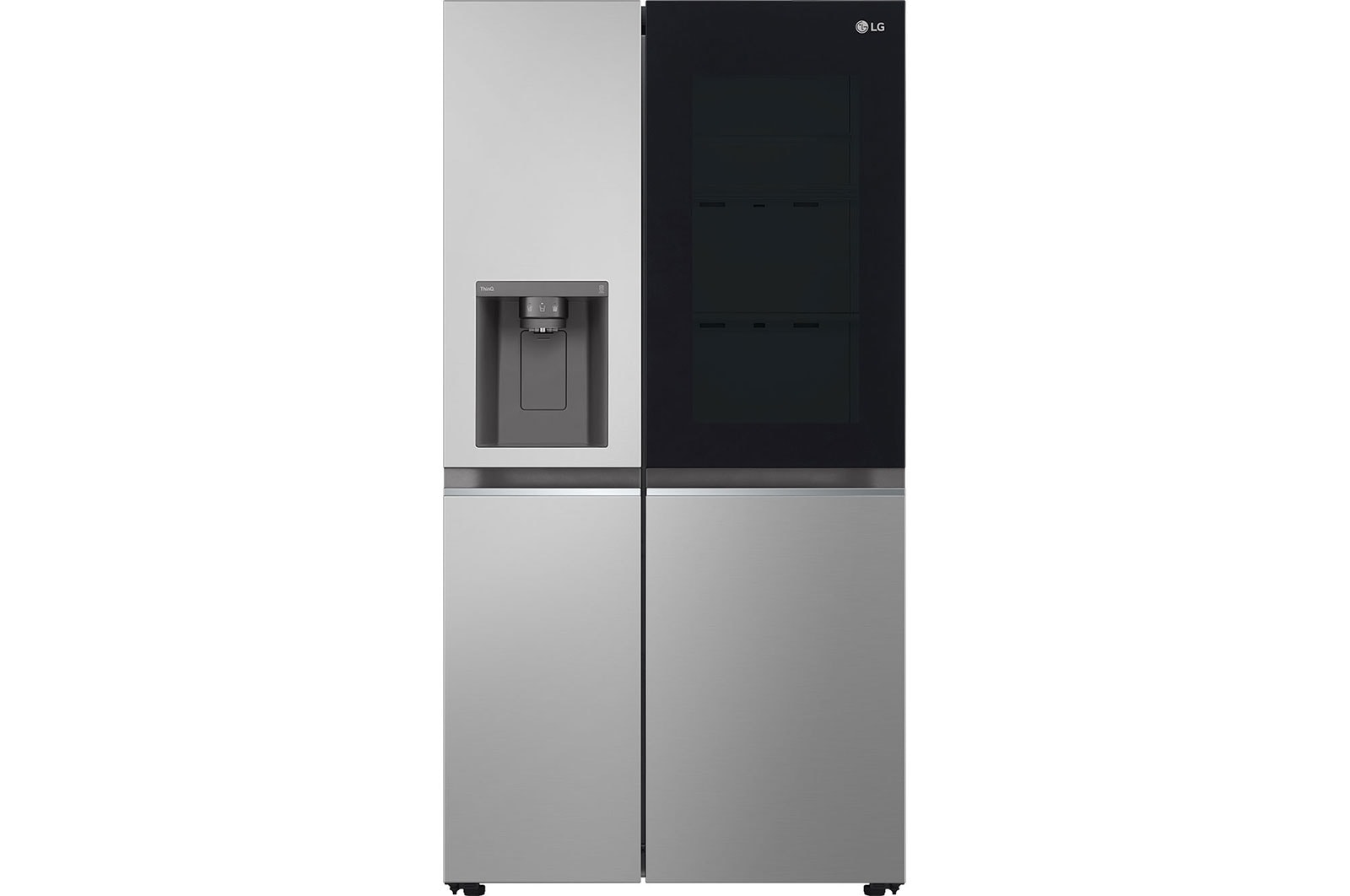 LG Side-by-Side Kühlschrank InstaView 635L, Eis, Crushed Ice, Wasserspender, Smart Inverter