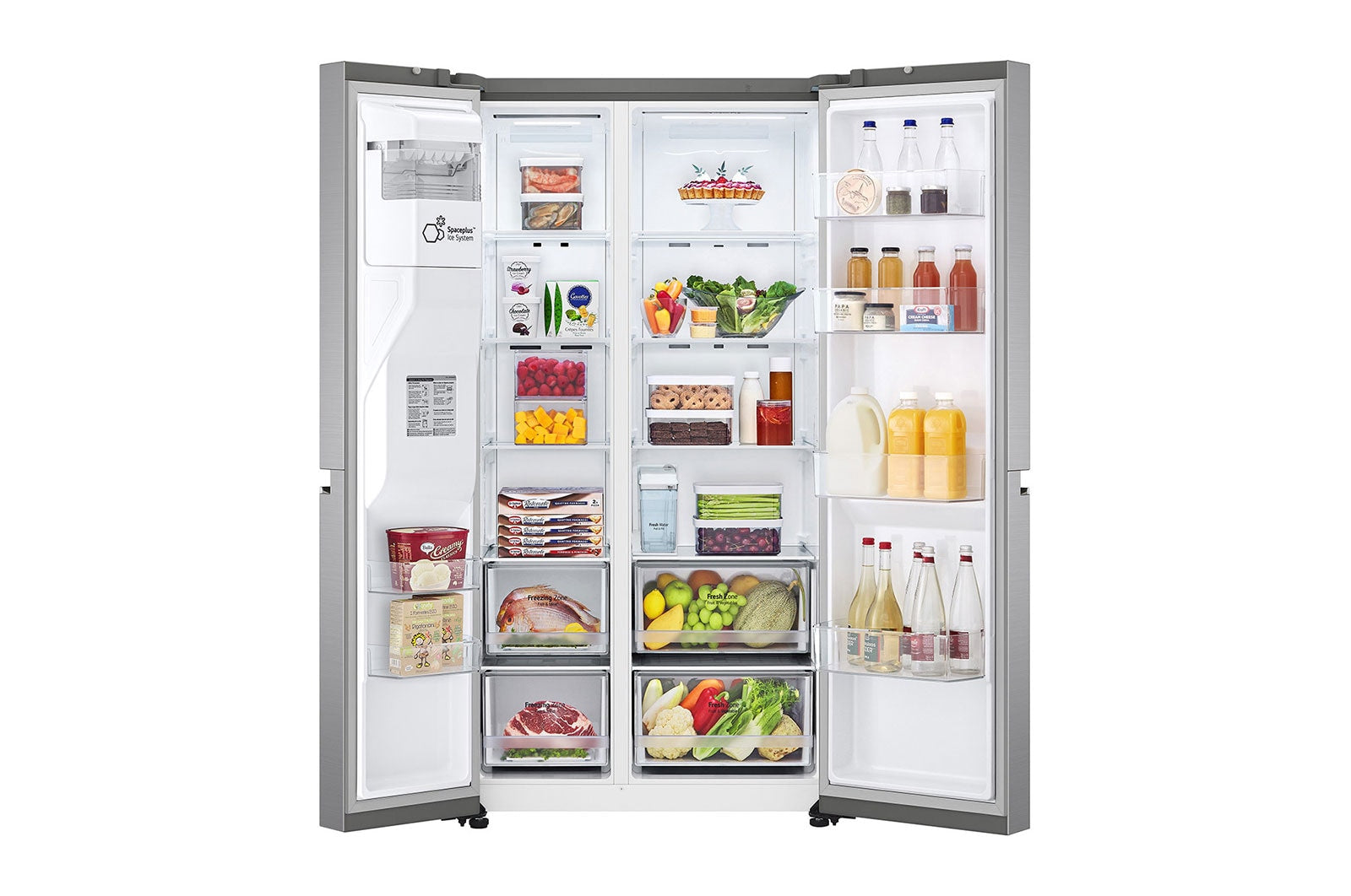 LG GSLV71PZTD Side-by-Side Kühlschrank: Geräumig, Smart, Eis- und Wasserspender