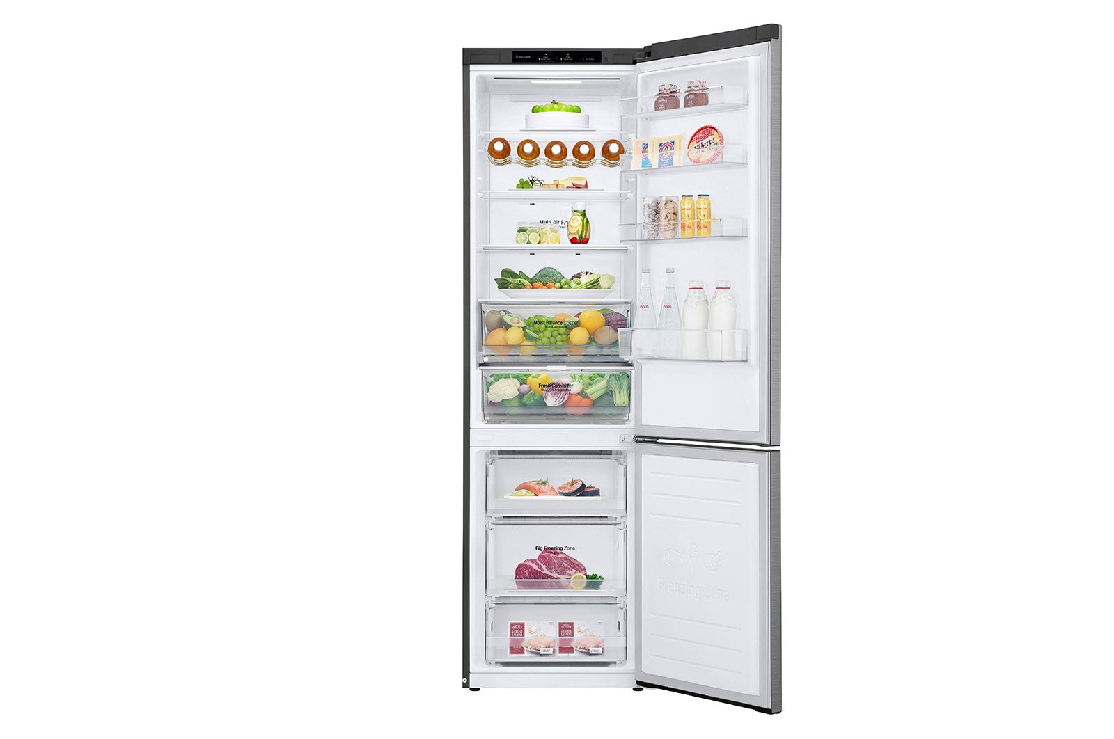LG GBB62PZGGN Kühl-Gefrierkombination: 384L, Smart Inverter, LinearCooling, DoorCooling+