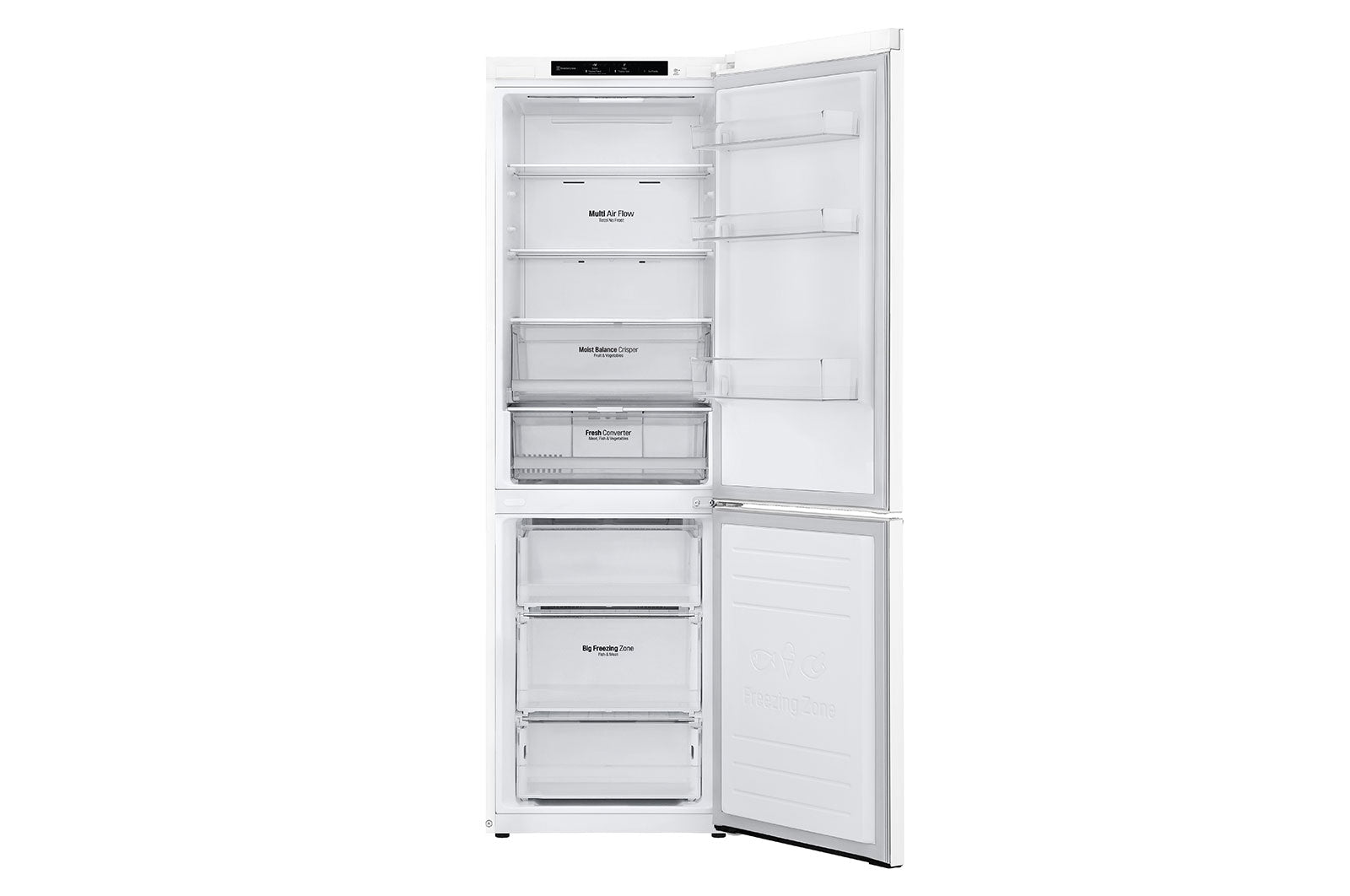 LG GBB61SWGCN1 Kühl-Gefrierkombination: Smart Inverter, NatureFRESH, Super White
