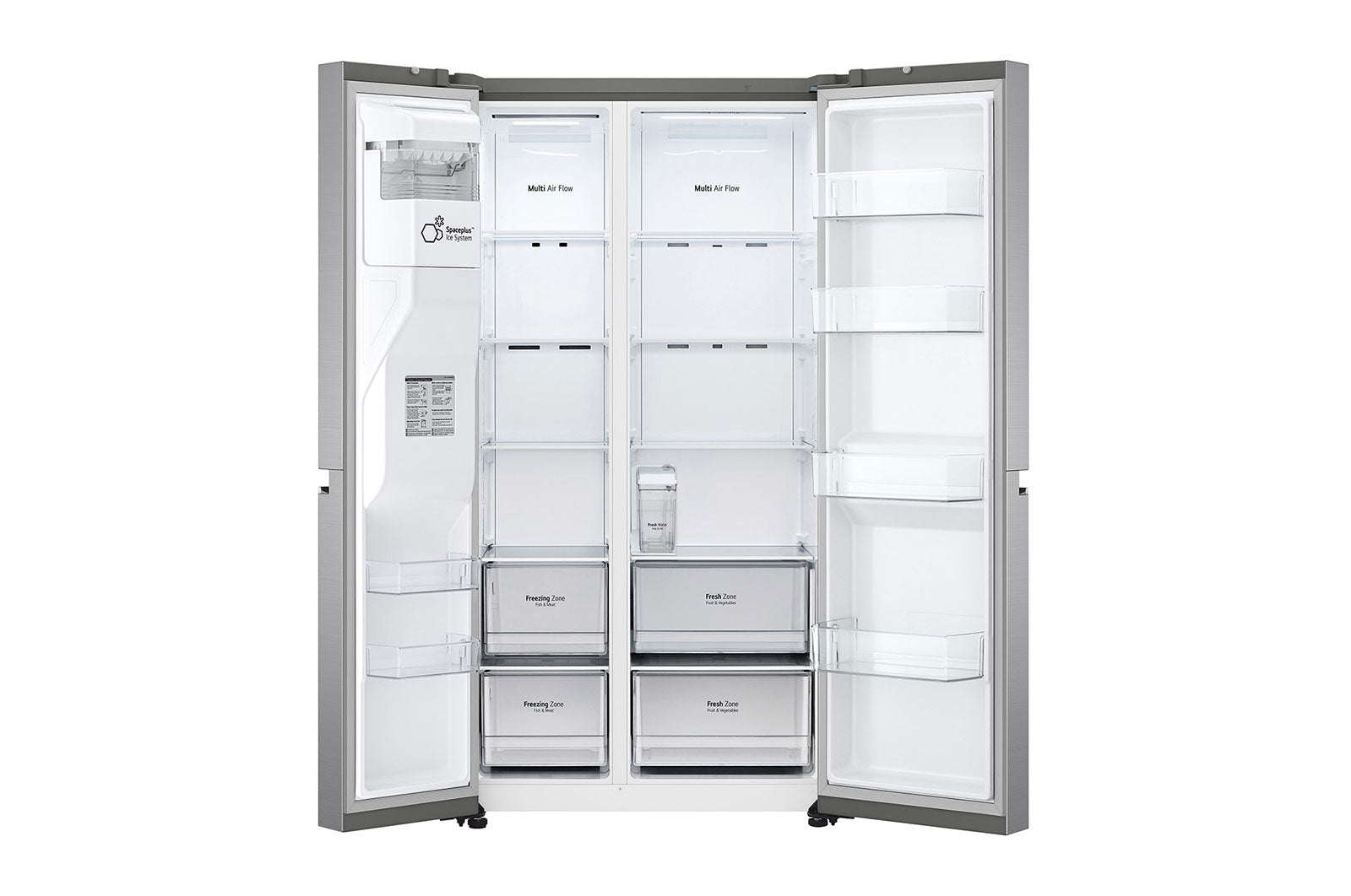 LG GSLV71PZTD Side-by-Side Kühlschrank: Geräumig, Smart, Eis- und Wasserspender