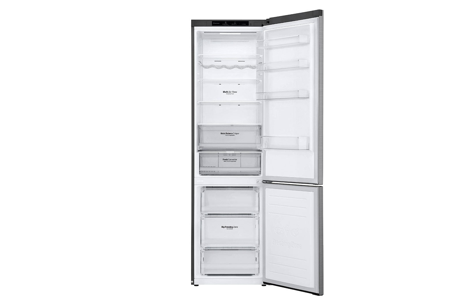LG GBB62PZGGN Kühl-Gefrierkombination: 384L, Smart Inverter, LinearCooling, DoorCooling+