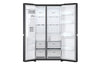 LG Side-by-Side Kühlschrank GSLV71MCTD, Matte Black, Total No Frost, Eis- & Wasserspender, ThinQ Smart
