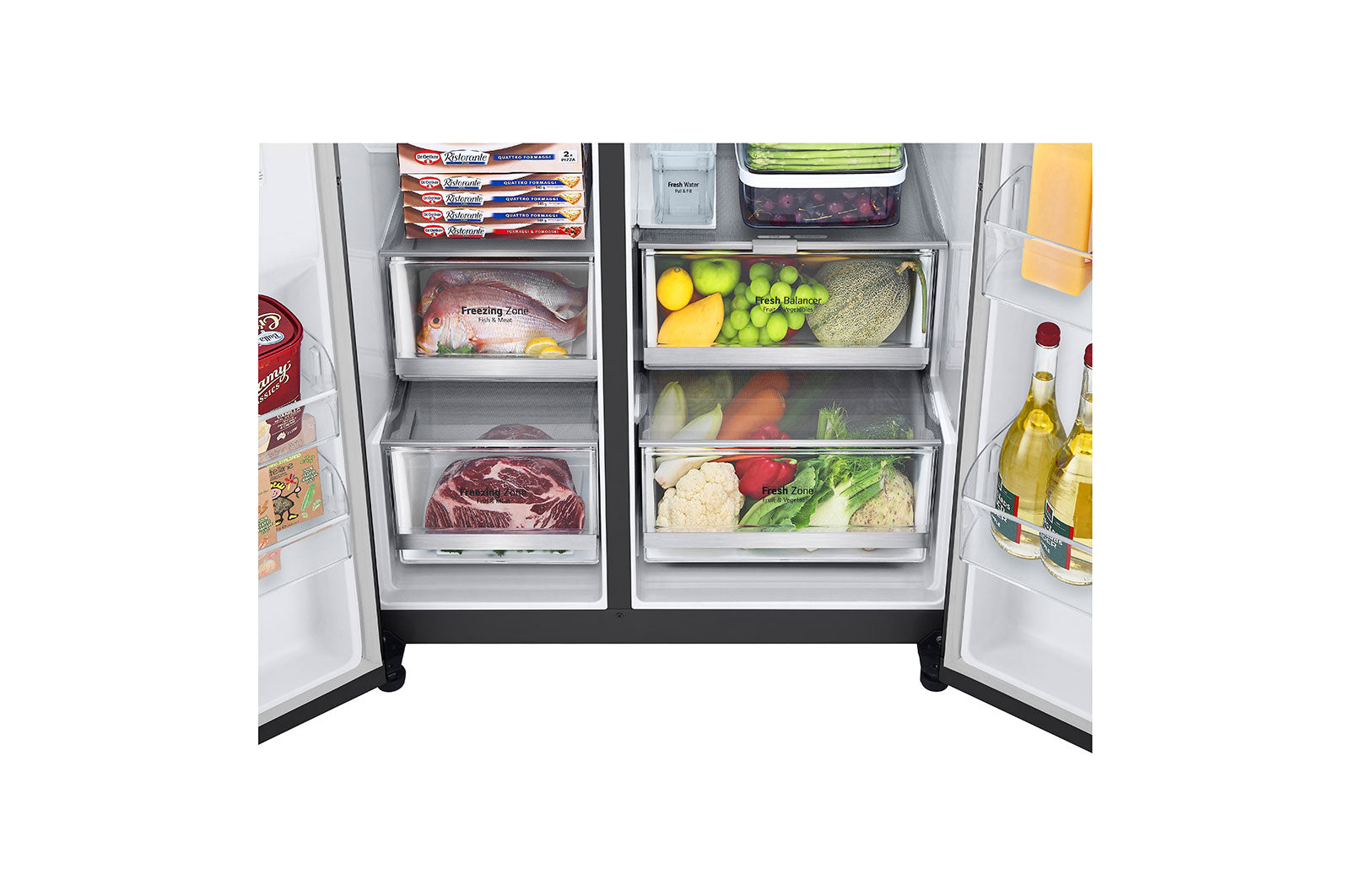 LG GSJV71MCLE Side-by-Side Kühlschrank: Door-in-Door, Eisspender, effizient, 635L Kapazität