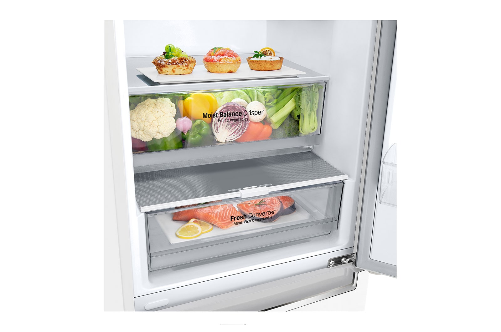 LG GBB61SWGCN1 Kühl-Gefrierkombination: Smart Inverter, NatureFRESH, Super White