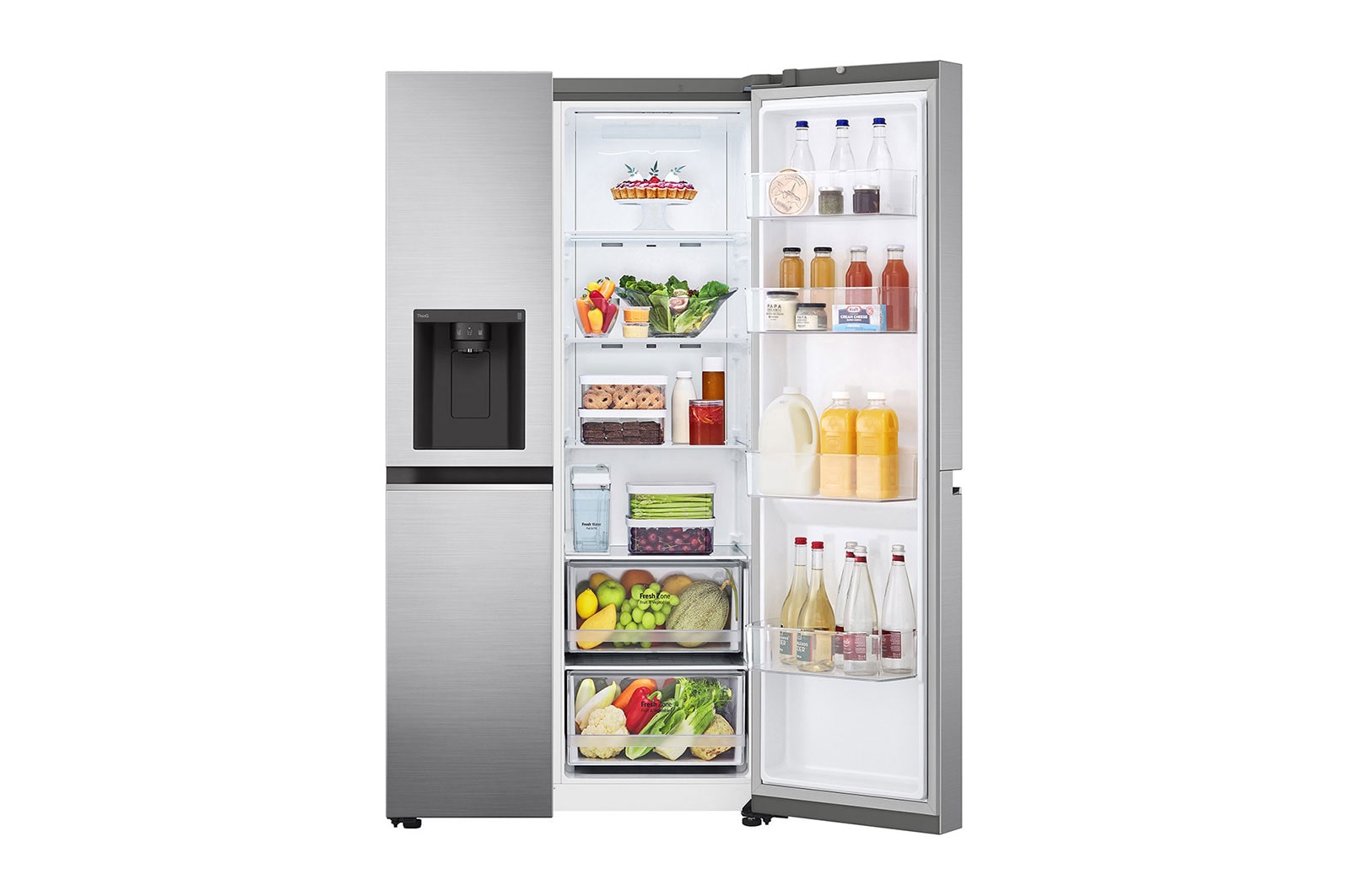 LG GSLV71PZTD Side-by-Side Kühlschrank: Geräumig, Smart, Eis- und Wasserspender