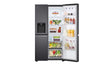 LG Side-by-Side Kühlschrank GSLV71MCTD, Matte Black, Total No Frost, Eis- & Wasserspender, ThinQ Smart
