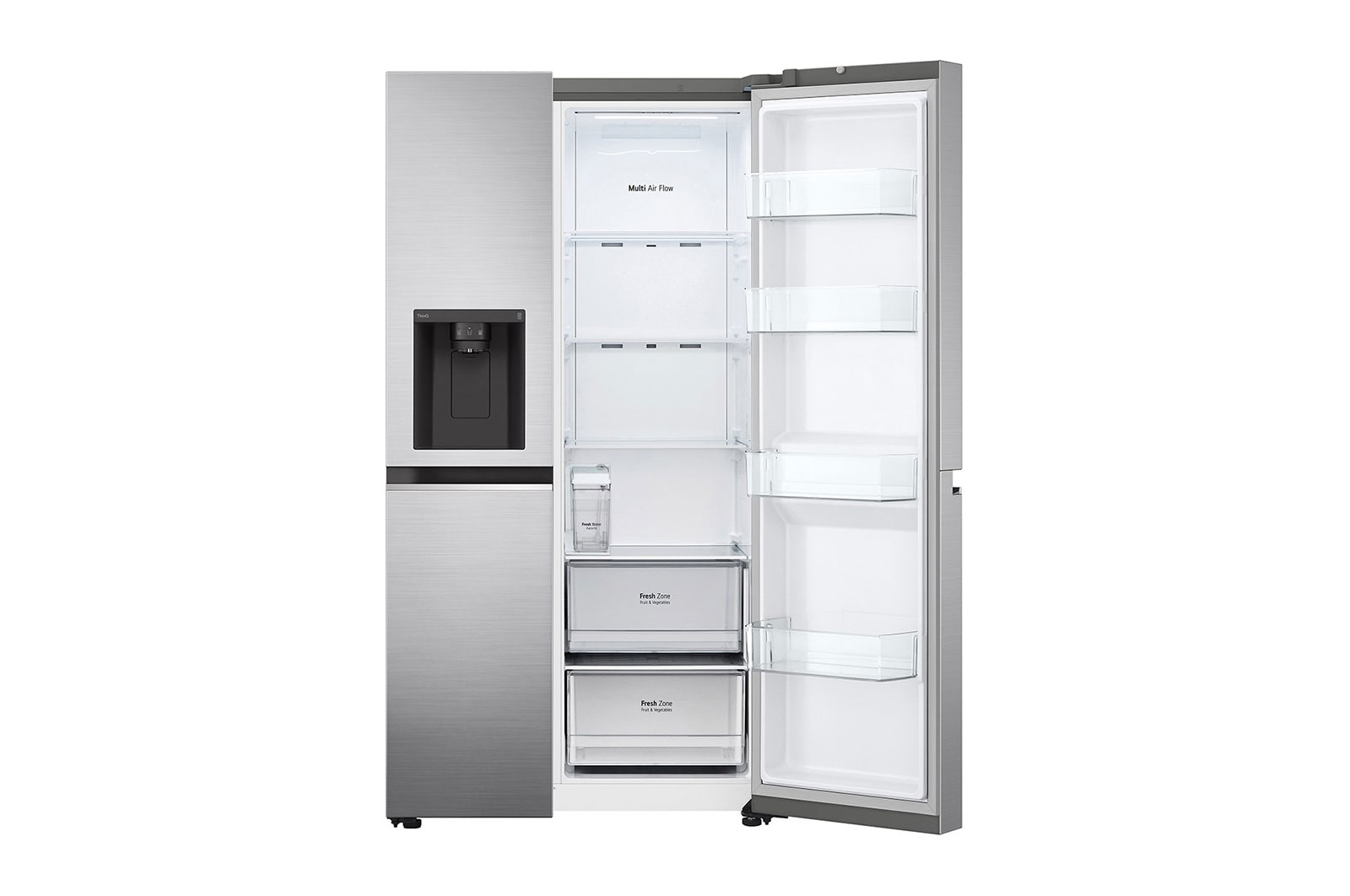 LG GSLV71PZTD Side-by-Side Kühlschrank: Geräumig, Smart, Eis- und Wasserspender