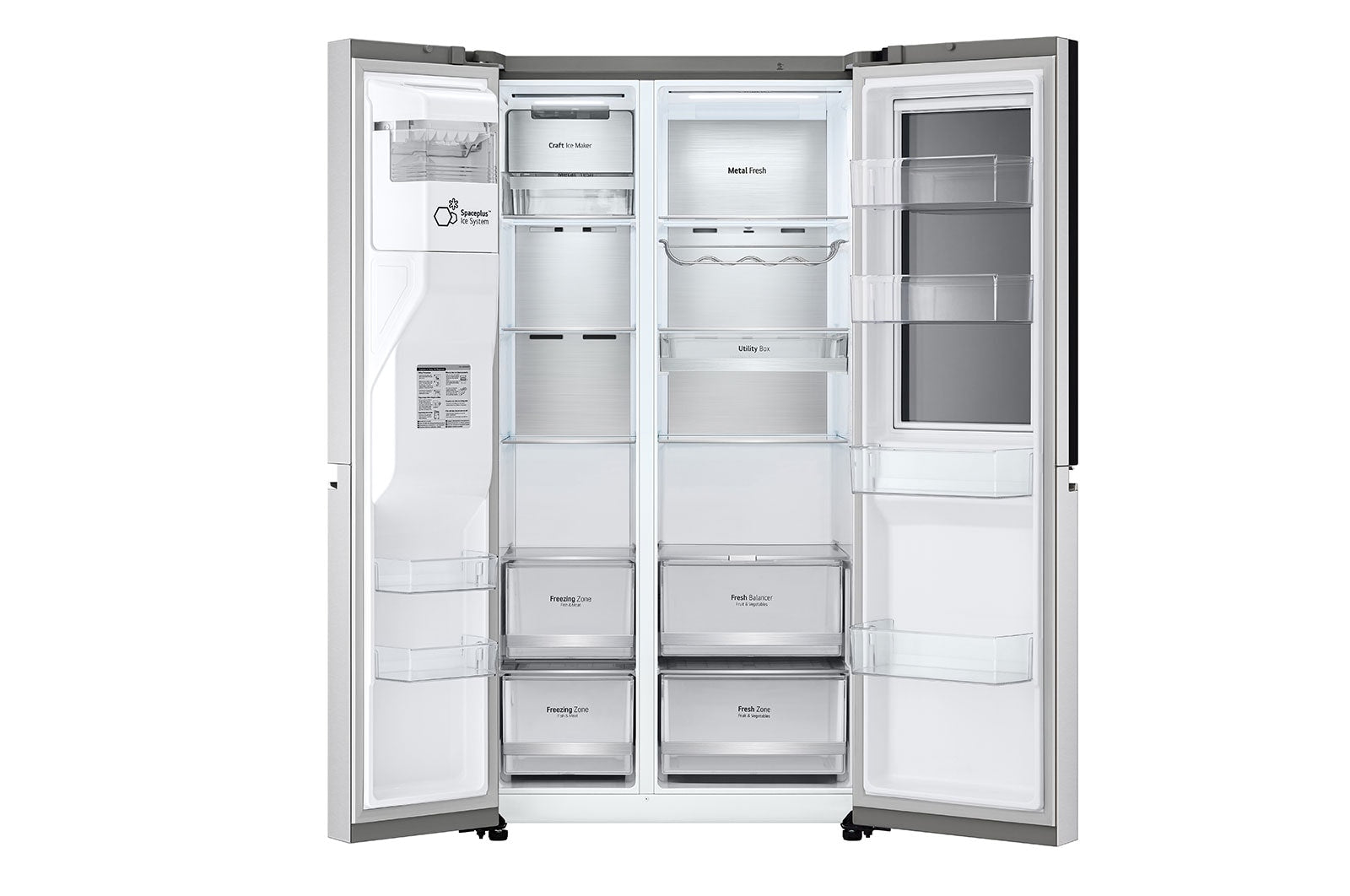 LG GSXV90BSDE InstaView Side-by-Side Kühlschrank mit Craft Ice & Wasserspender