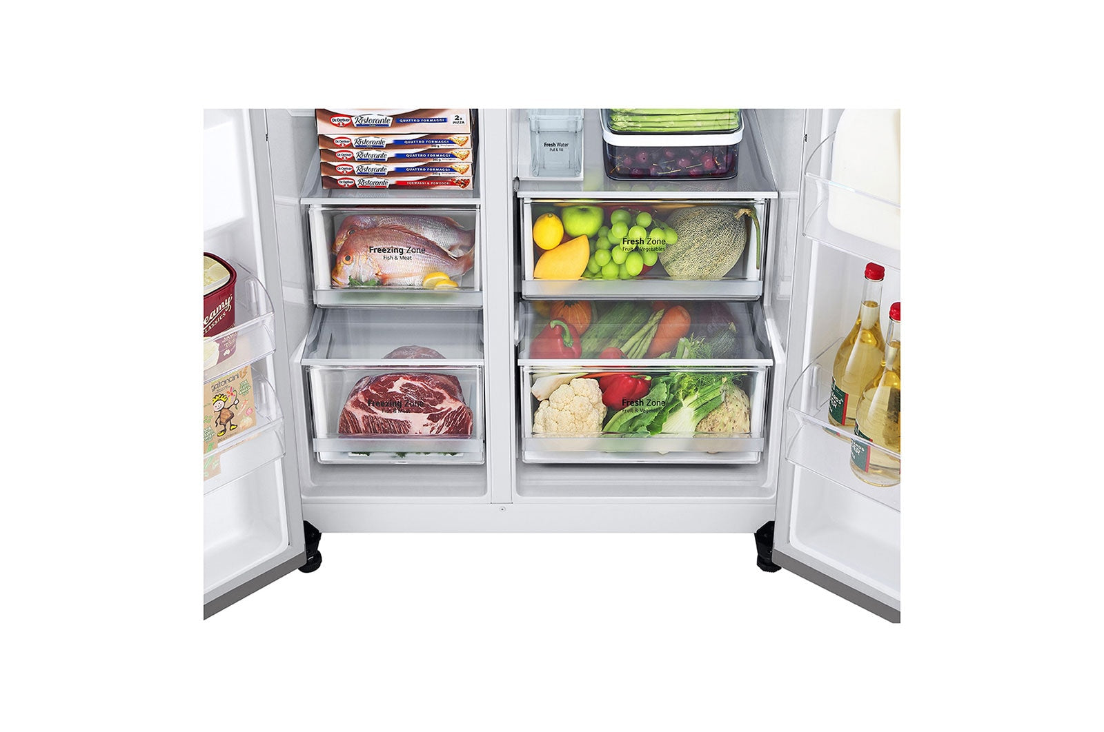 LG GSLV71PZTD Side-by-Side Kühlschrank: Geräumig, Smart, Eis- und Wasserspender