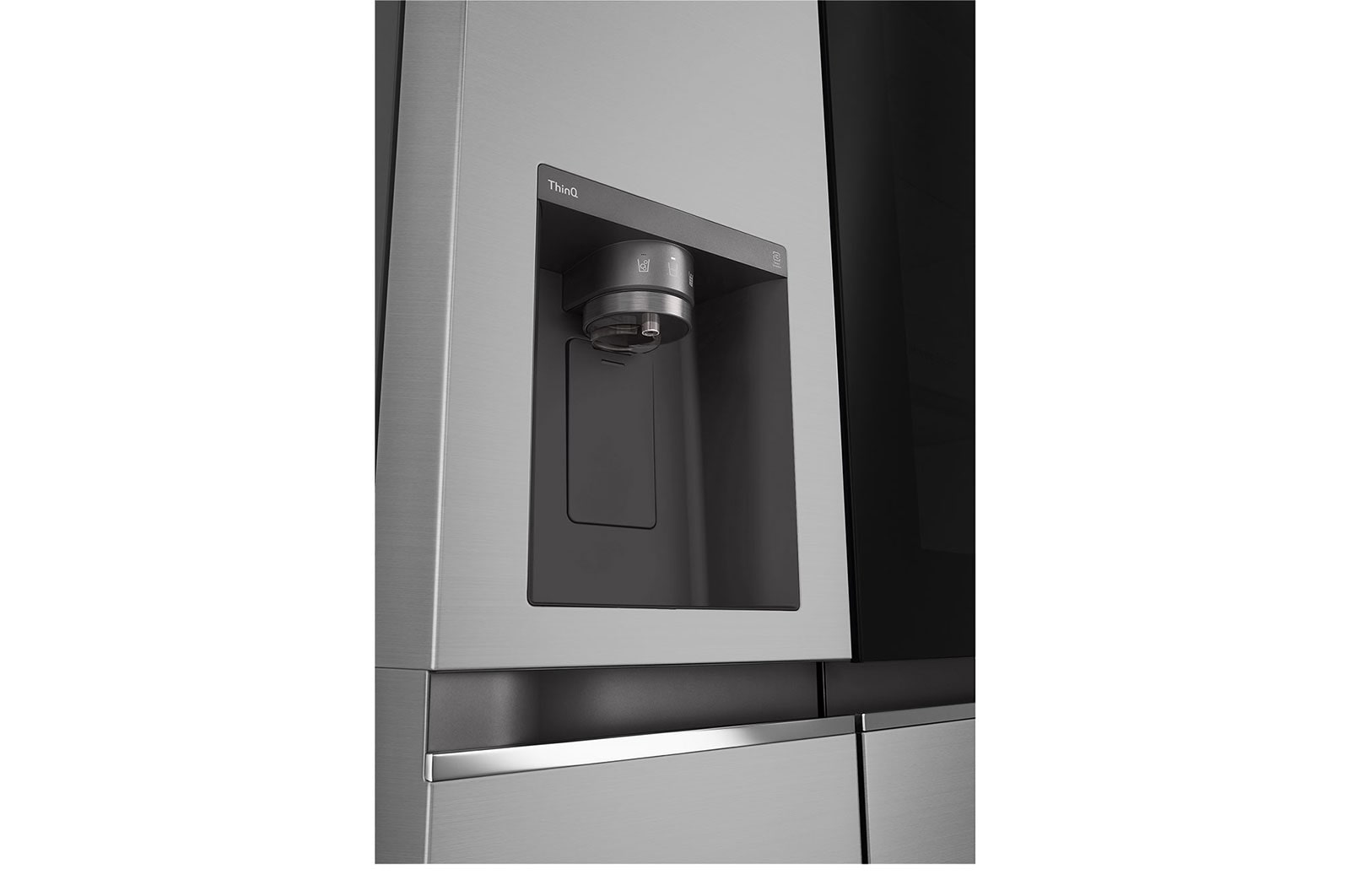 LG Side-by-Side Kühlschrank InstaView 635L, Eis, Crushed Ice, Wasserspender, Smart Inverter