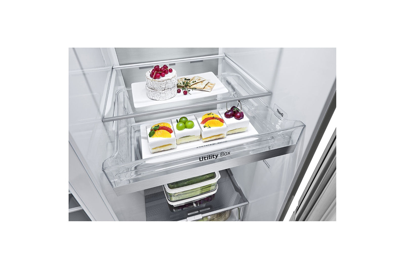 LG GSXV90BSDE InstaView Side-by-Side Kühlschrank mit Craft Ice & Wasserspender
