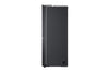 LG Side-by-Side Kühlschrank GSLV71MCTD, Matte Black, Total No Frost, Eis- & Wasserspender, ThinQ Smart