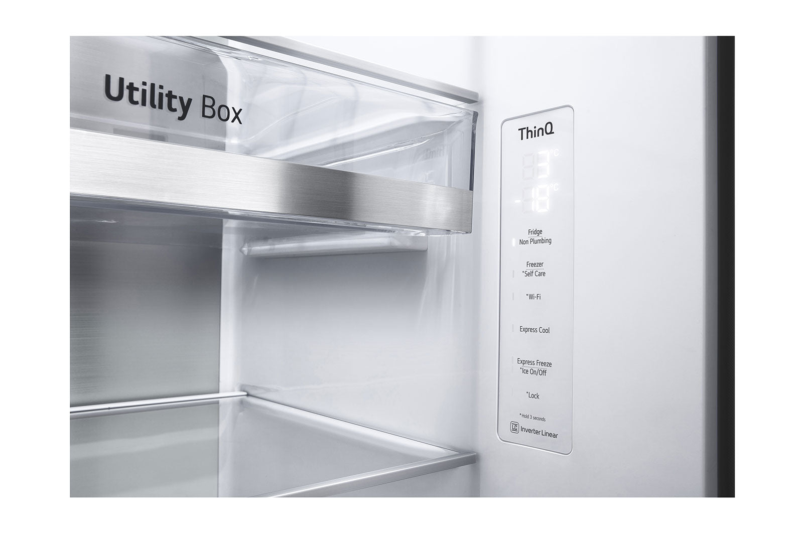 LG InstaView Side-by-Side Kühlschrank, 635L Kapazität, Eis- und Wasserspender, Smart