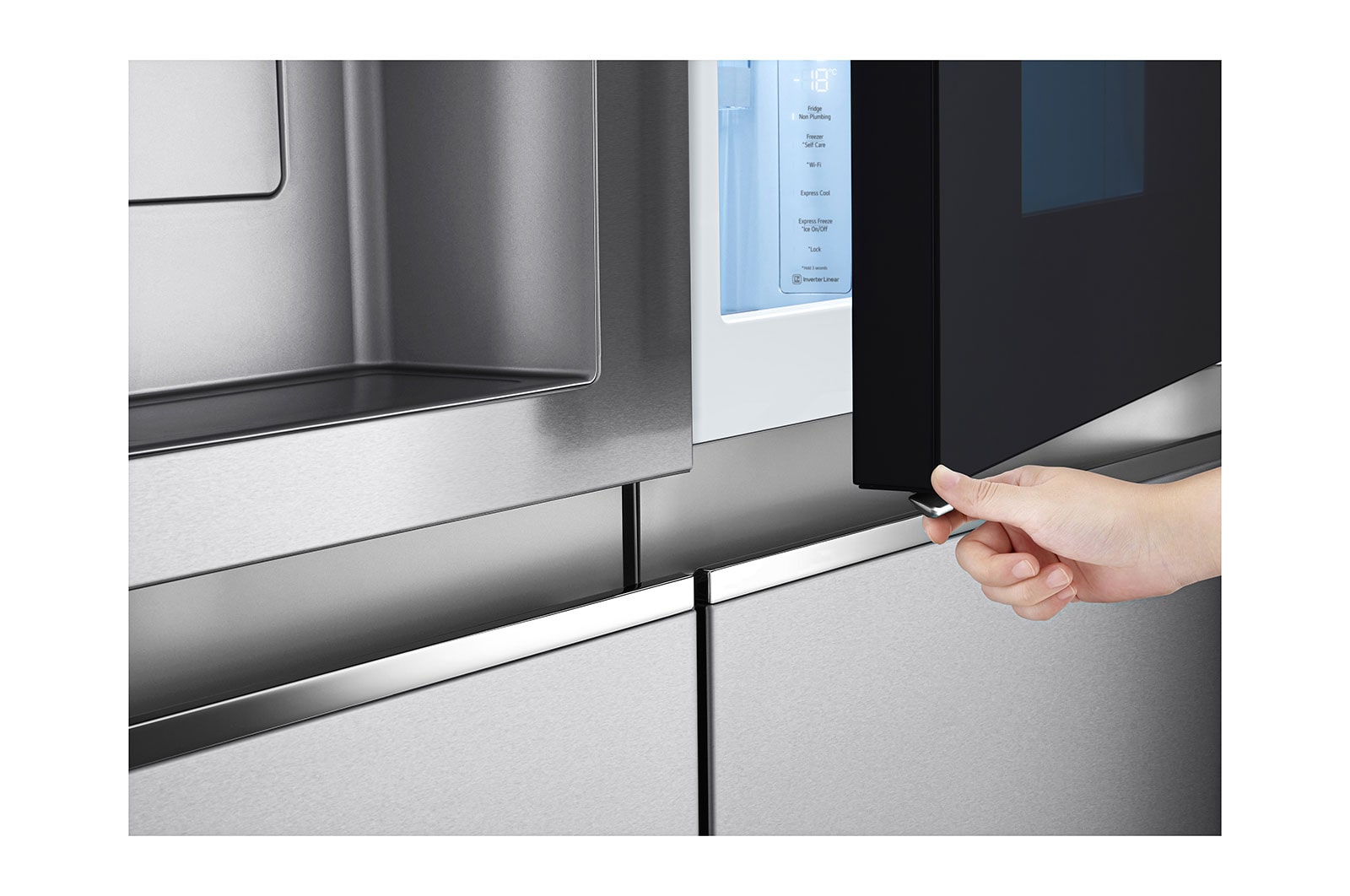 LG InstaView Side-by-Side Kühlschrank, 635L Kapazität, Eis- und Wasserspender, Smart