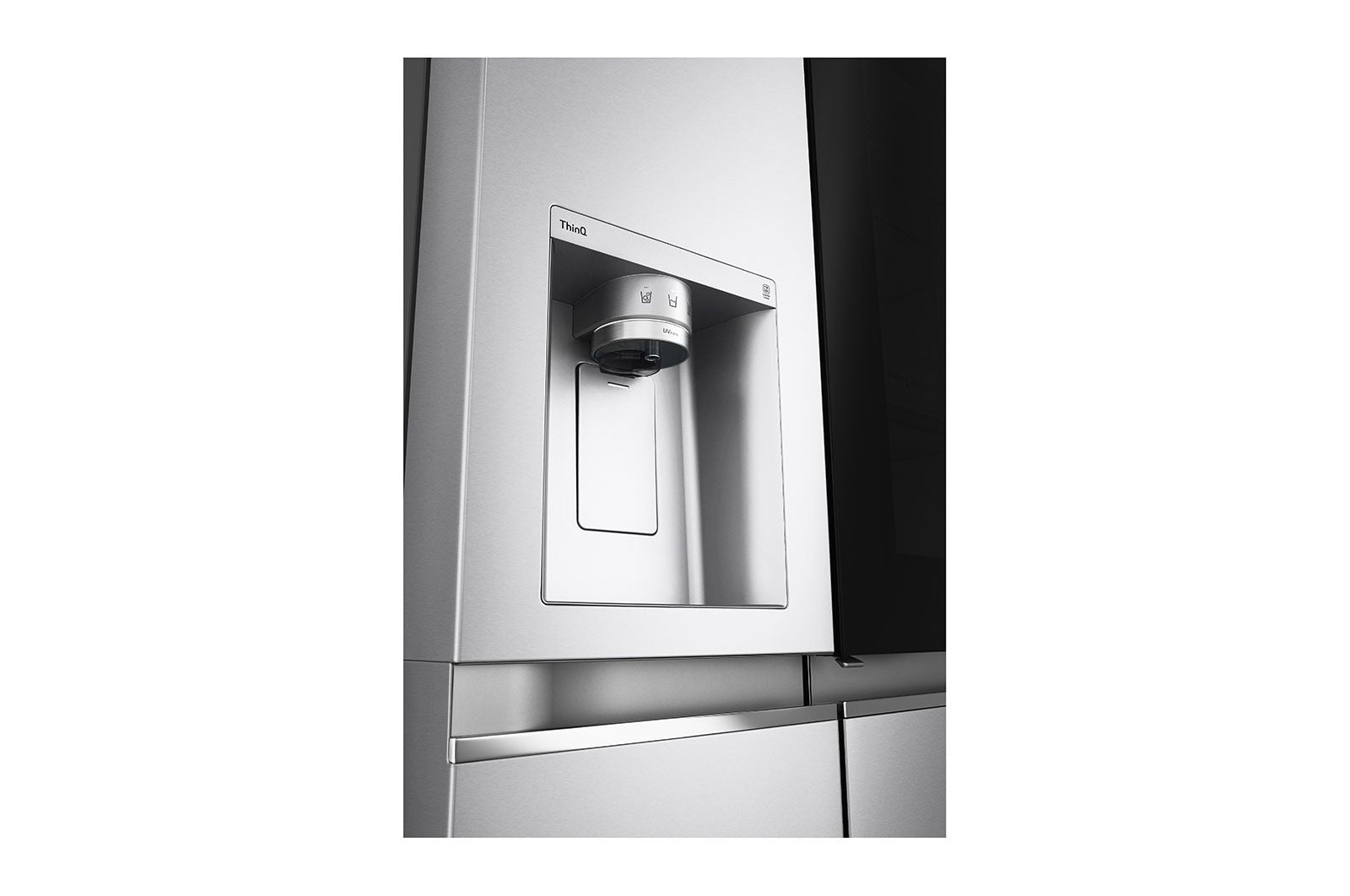 LG InstaView Side-by-Side Kühlschrank, 635L Kapazität, Eis- und Wasserspender, Smart