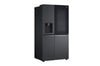 LG InstaView Side-by-Side Kühlschrank, 635L, Eis-, Wasser, Total No Frost, Matt Schwarz