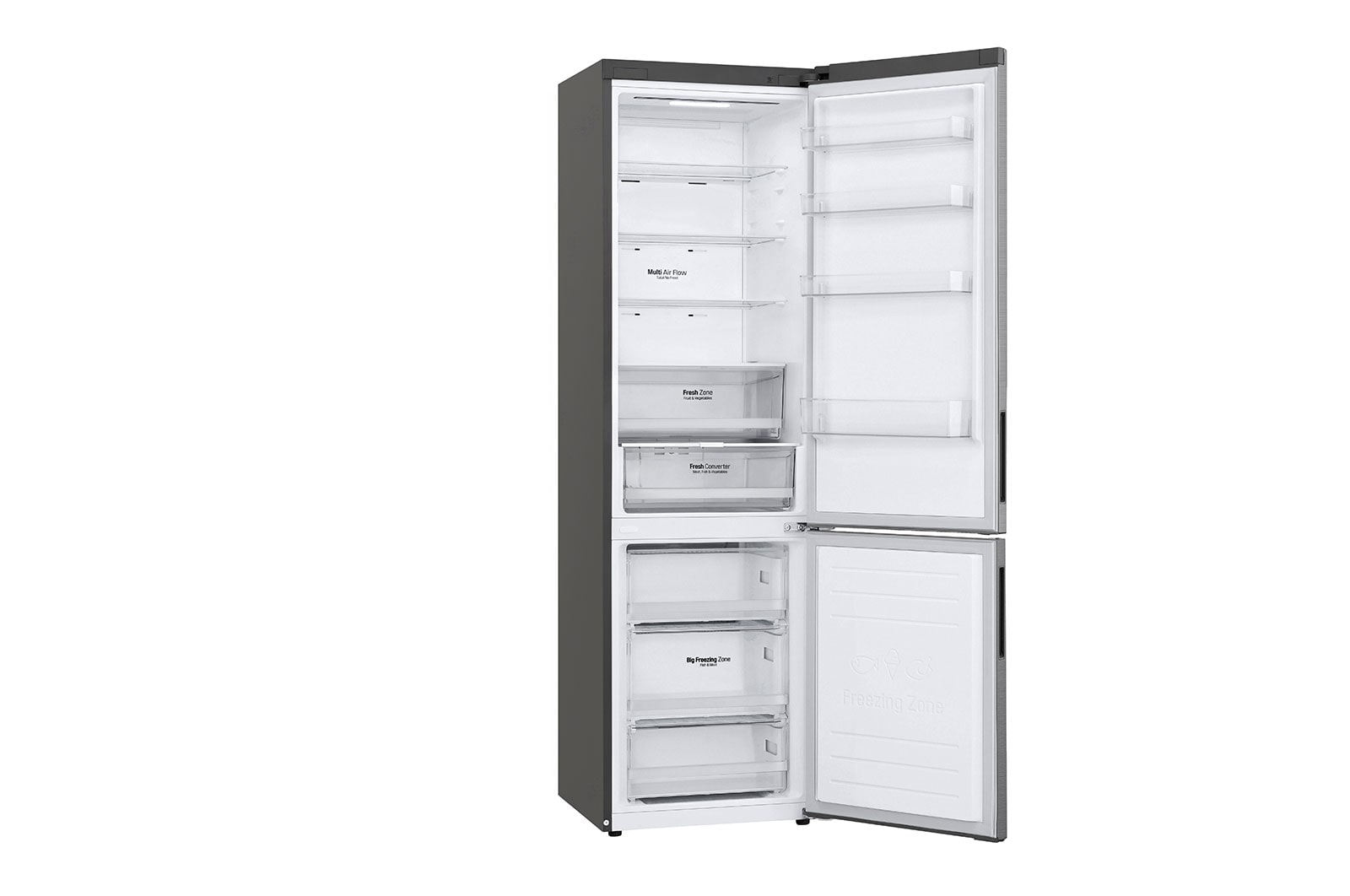 LG Kühl-Gefrierkombination 384L, Smart Inverter Kompressor, NatureFRESH, No Frost, EEK C